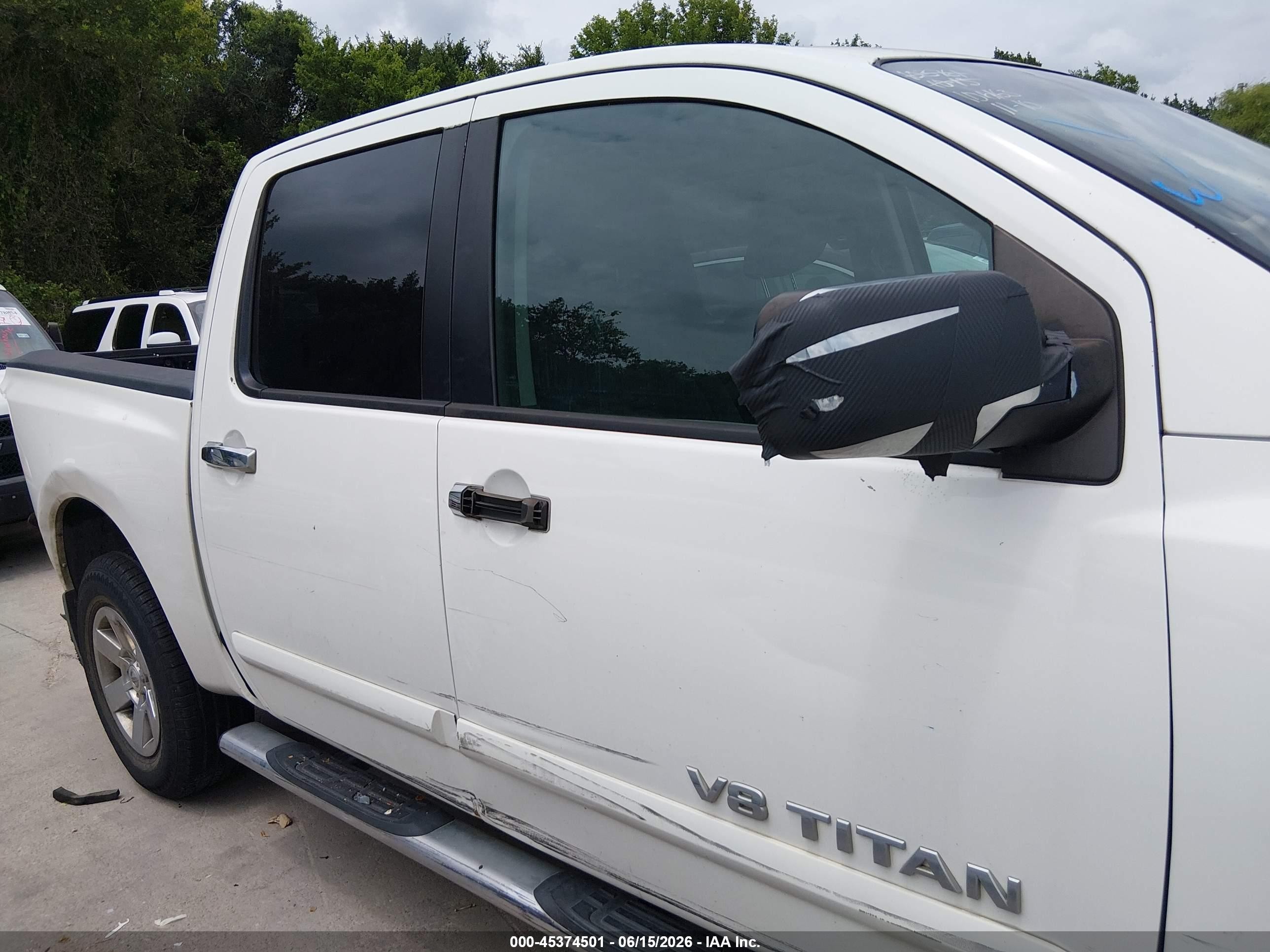 2012 Nissan Titan Sv White vin: 1N6BA0ED5CN302535