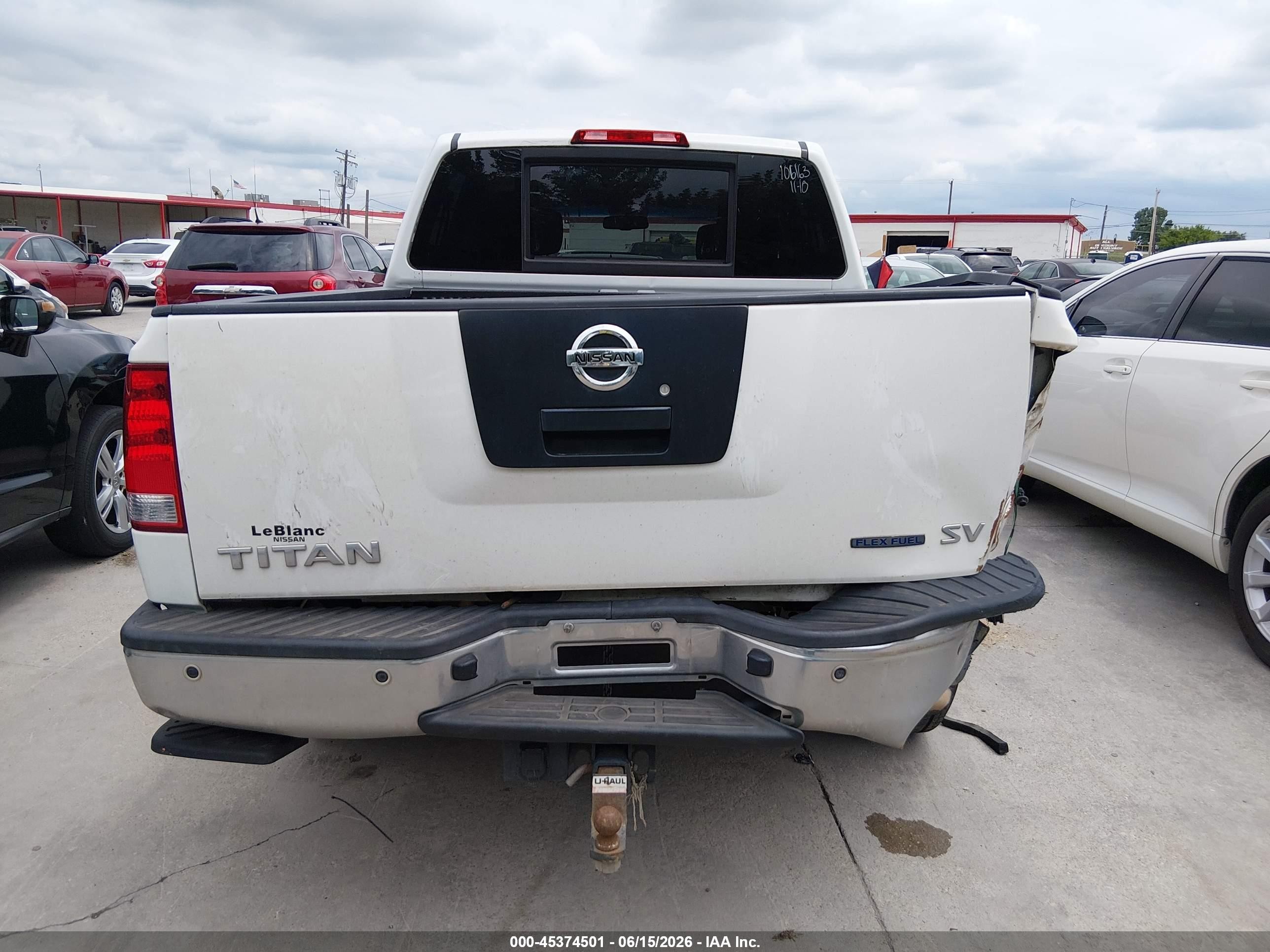 2012 Nissan Titan Sv White vin: 1N6BA0ED5CN302535