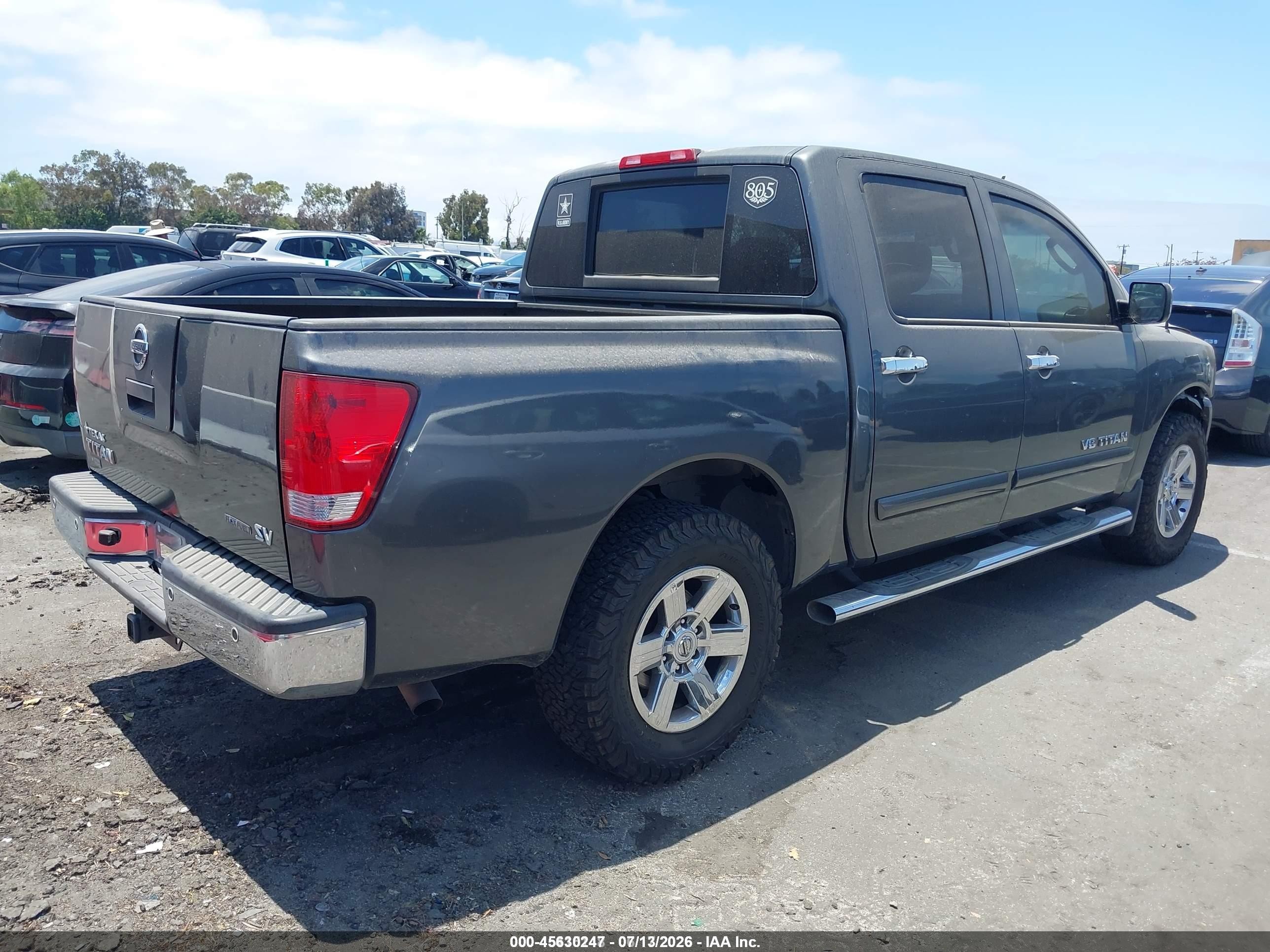 2011 Nissan Titan Sv Gray vin: 1N6BA0ED7BN307315
