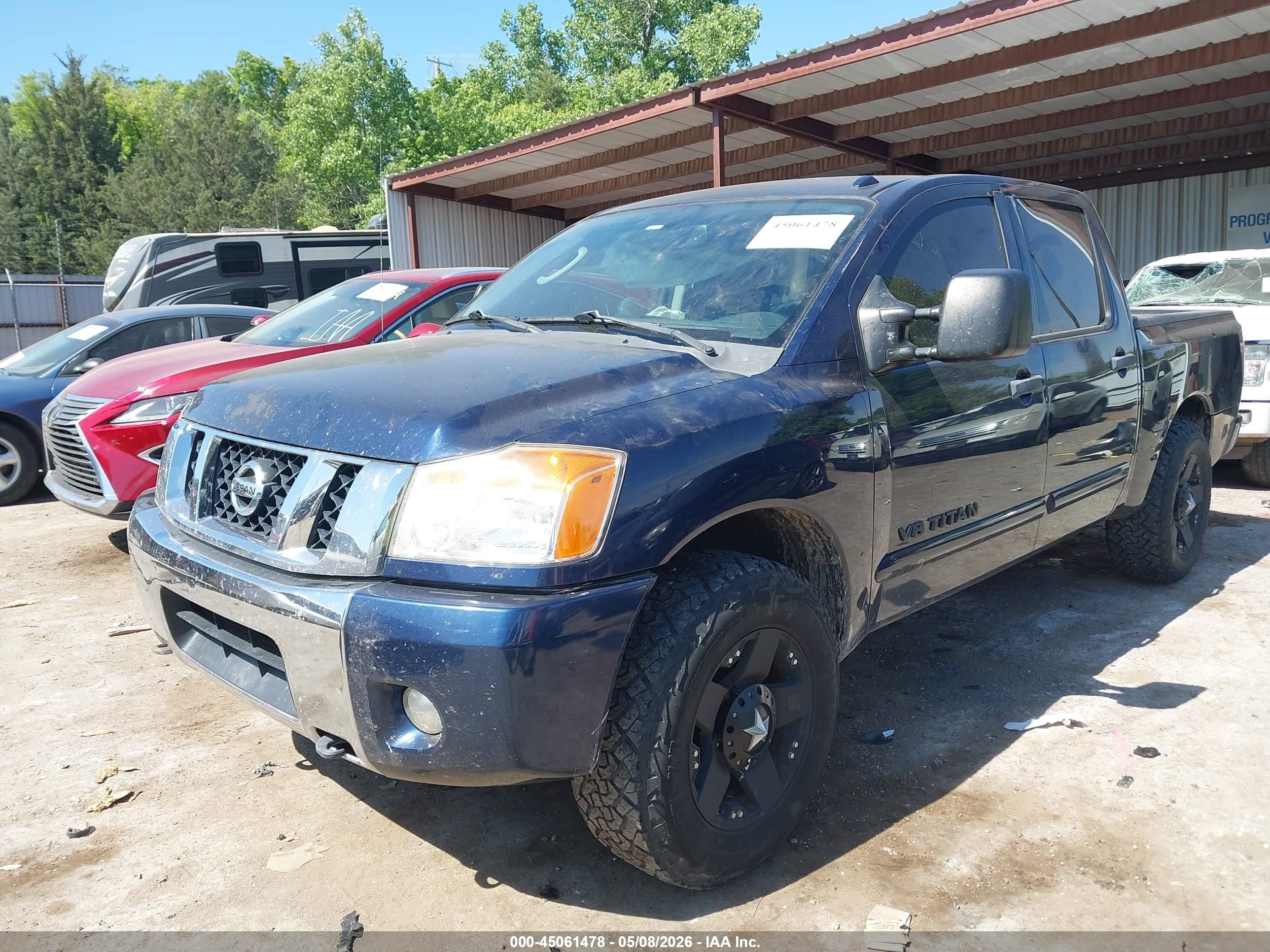 2011 Nissan Titan Sv Синий vin: 1N6BA0ED8BN314290