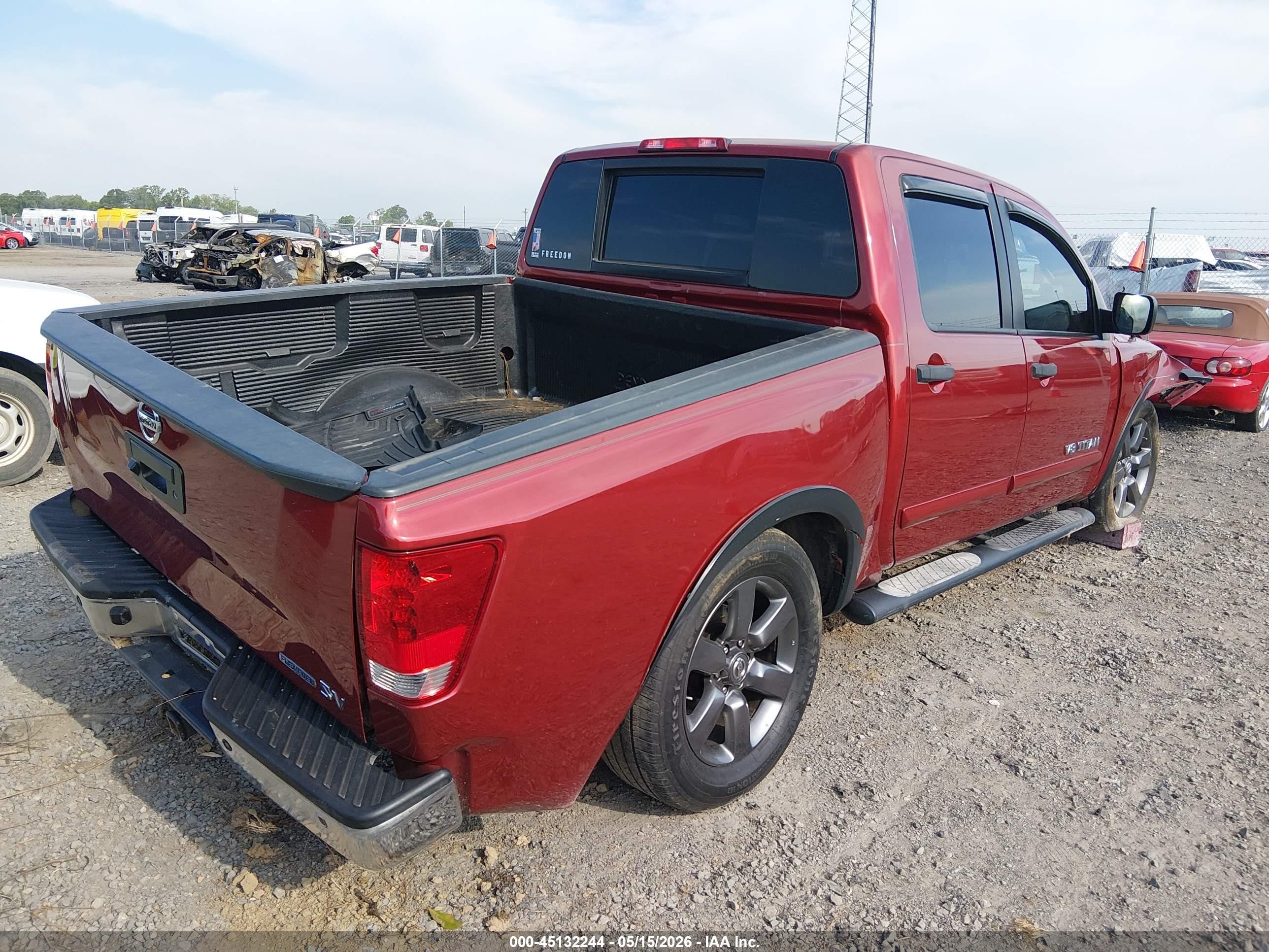2015 Nissan Titan Sv Burgundy vin: 1N6BA0ED8FN506363