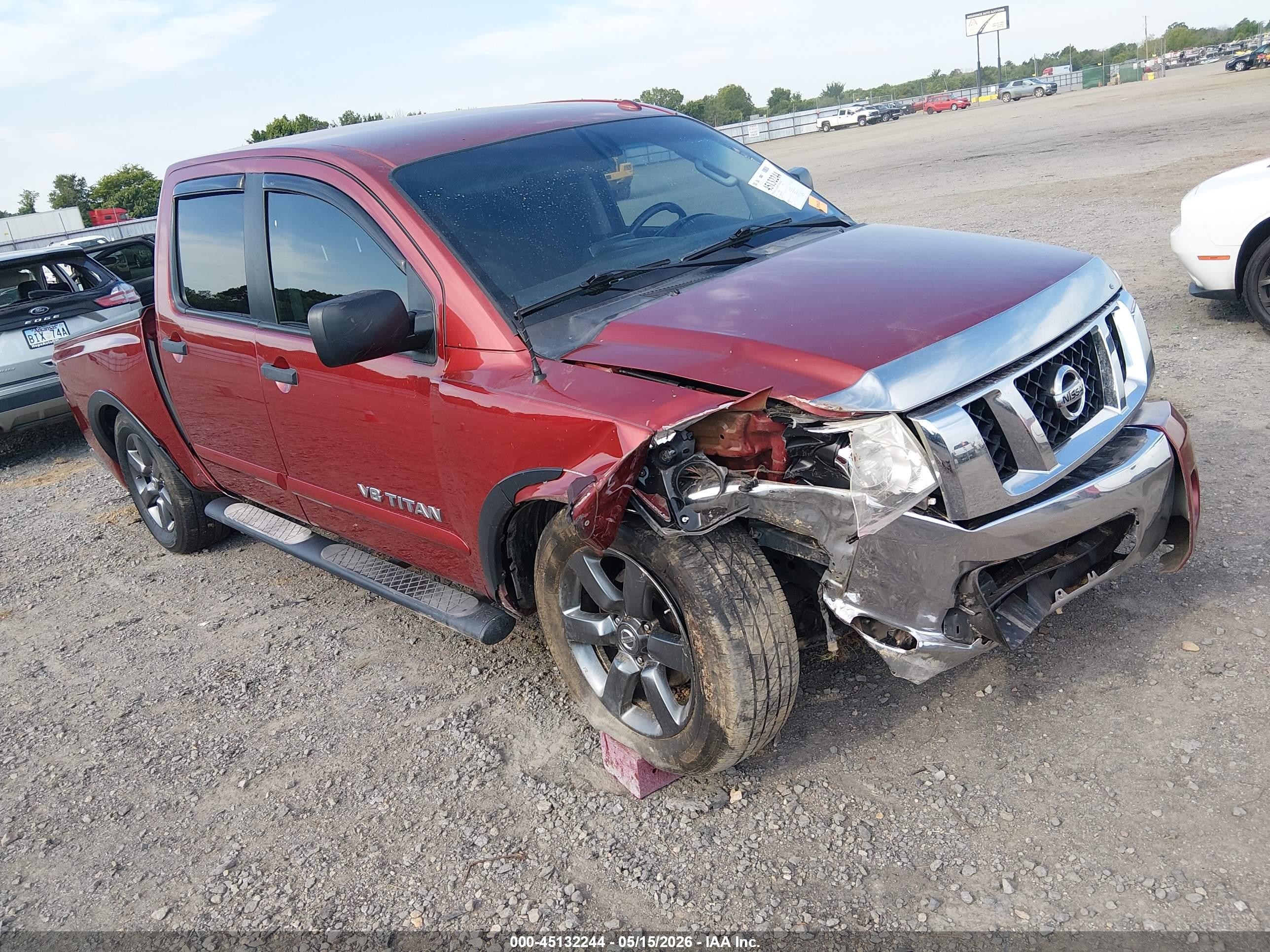 2015 Nissan Titan Sv Burgundy vin: 1N6BA0ED8FN506363