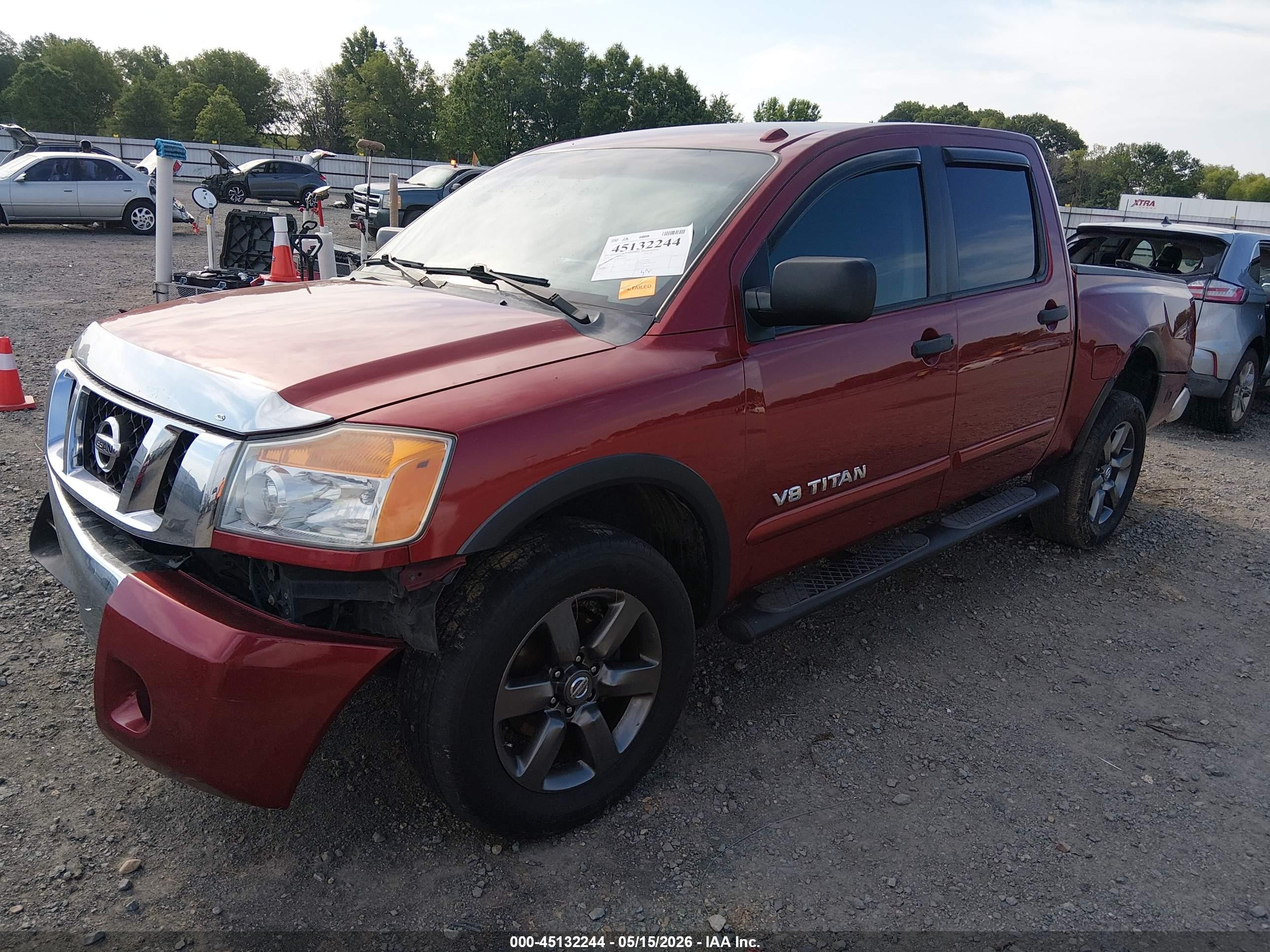 2015 Nissan Titan Sv Burgundy vin: 1N6BA0ED8FN506363