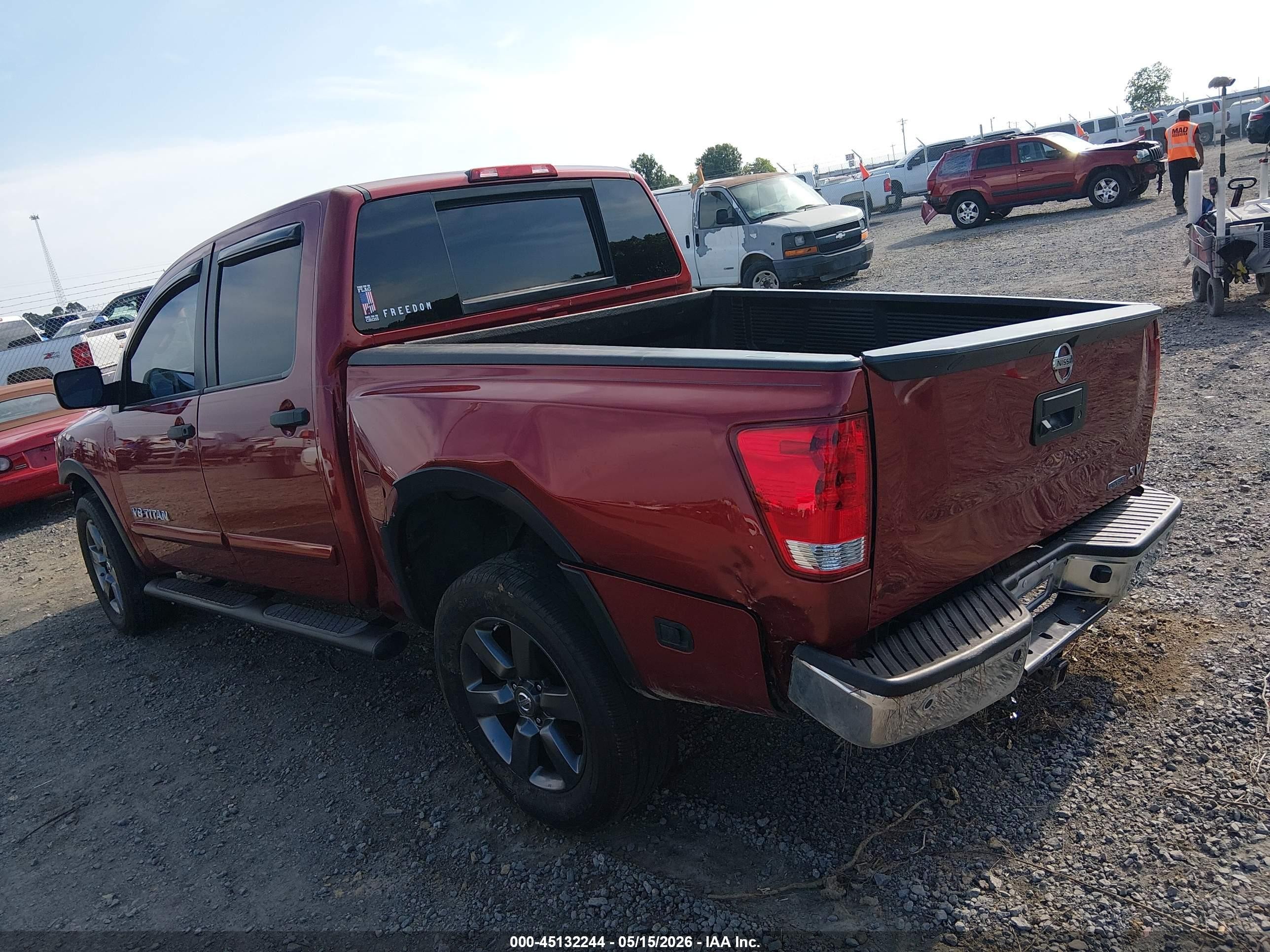 2015 Nissan Titan Sv Burgundy vin: 1N6BA0ED8FN506363