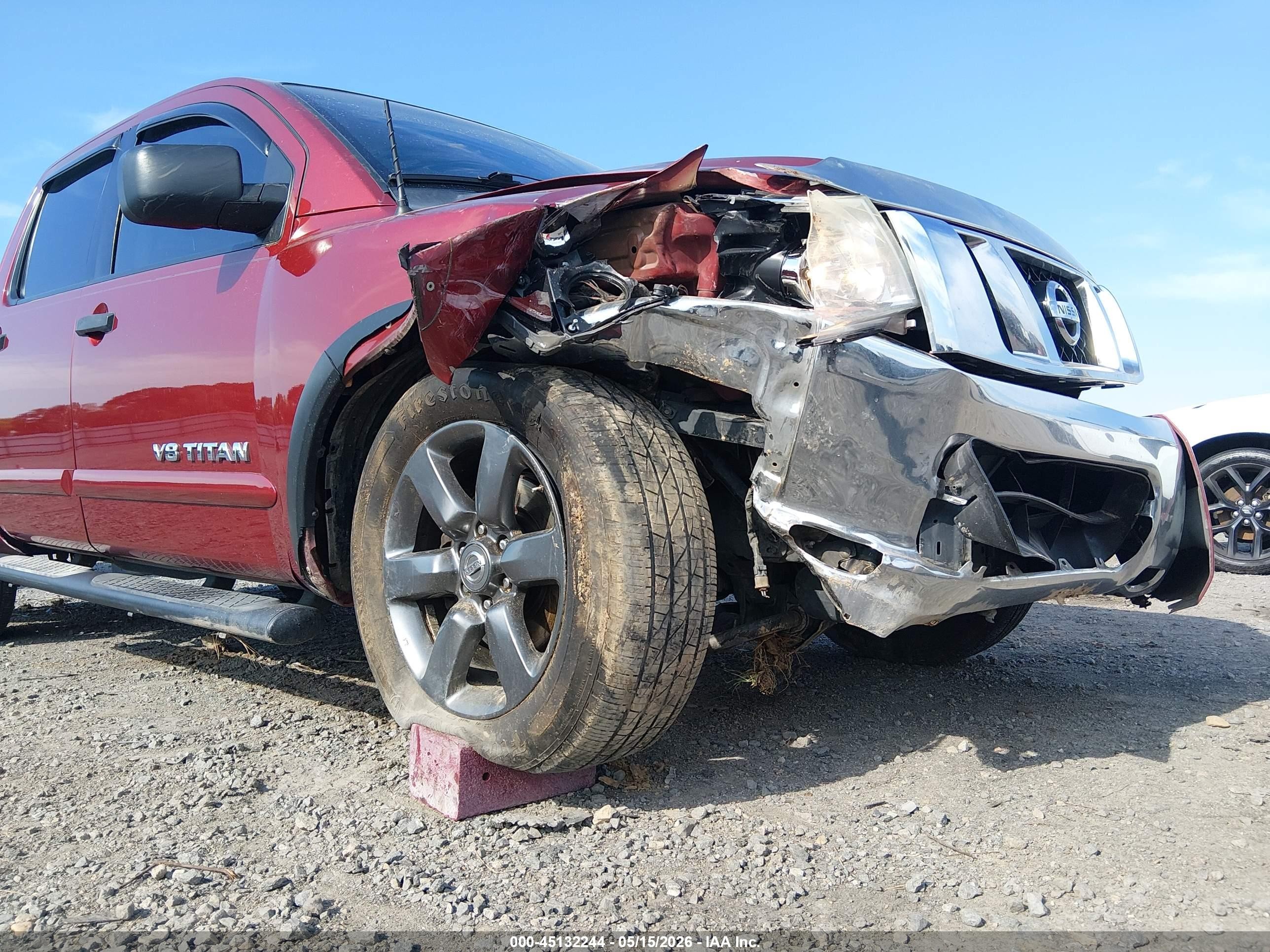 2015 Nissan Titan Sv Burgundy vin: 1N6BA0ED8FN506363