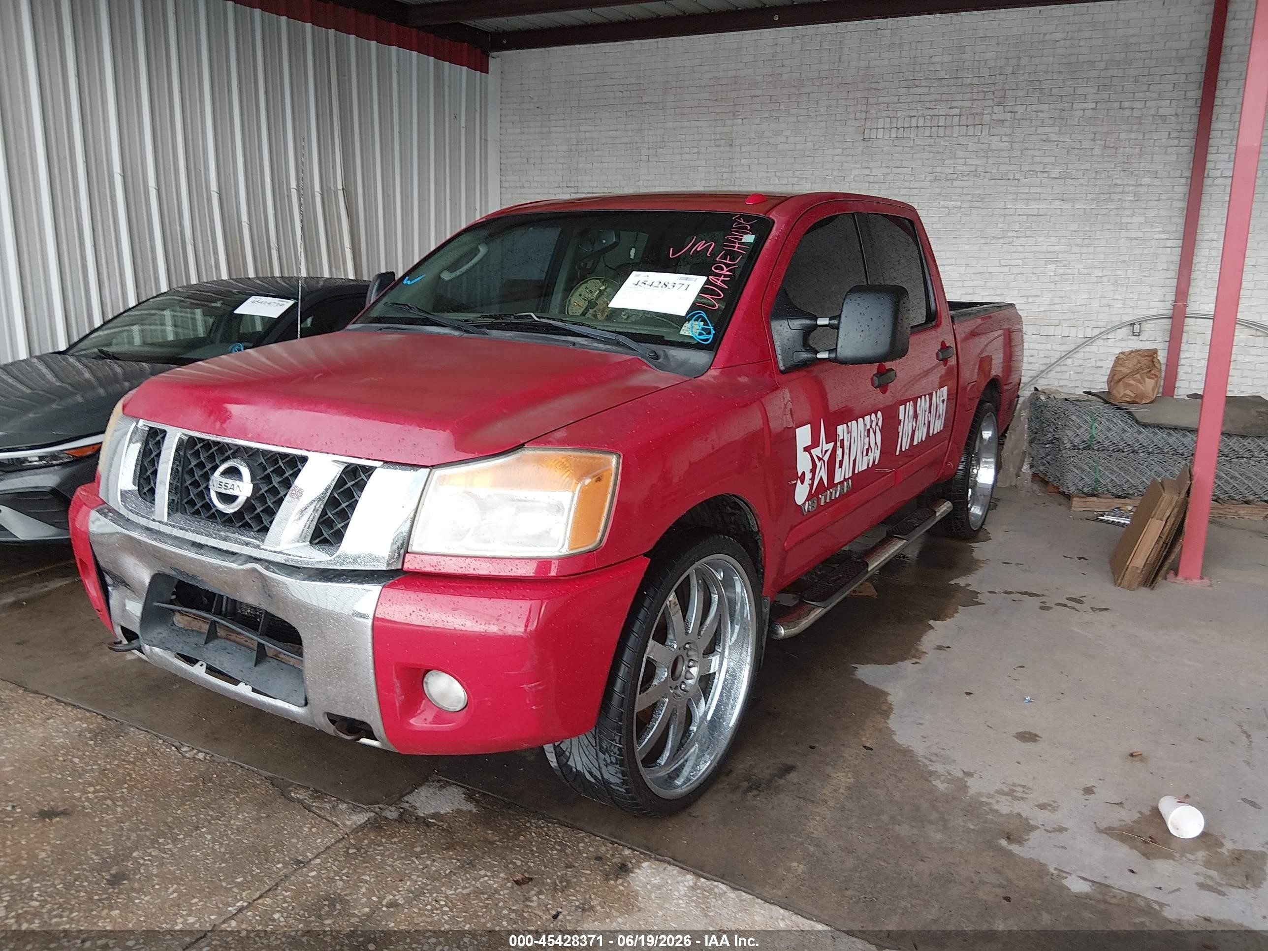 2010 Nissan Titan Se Red vin: 1N6BA0EDXAN311809