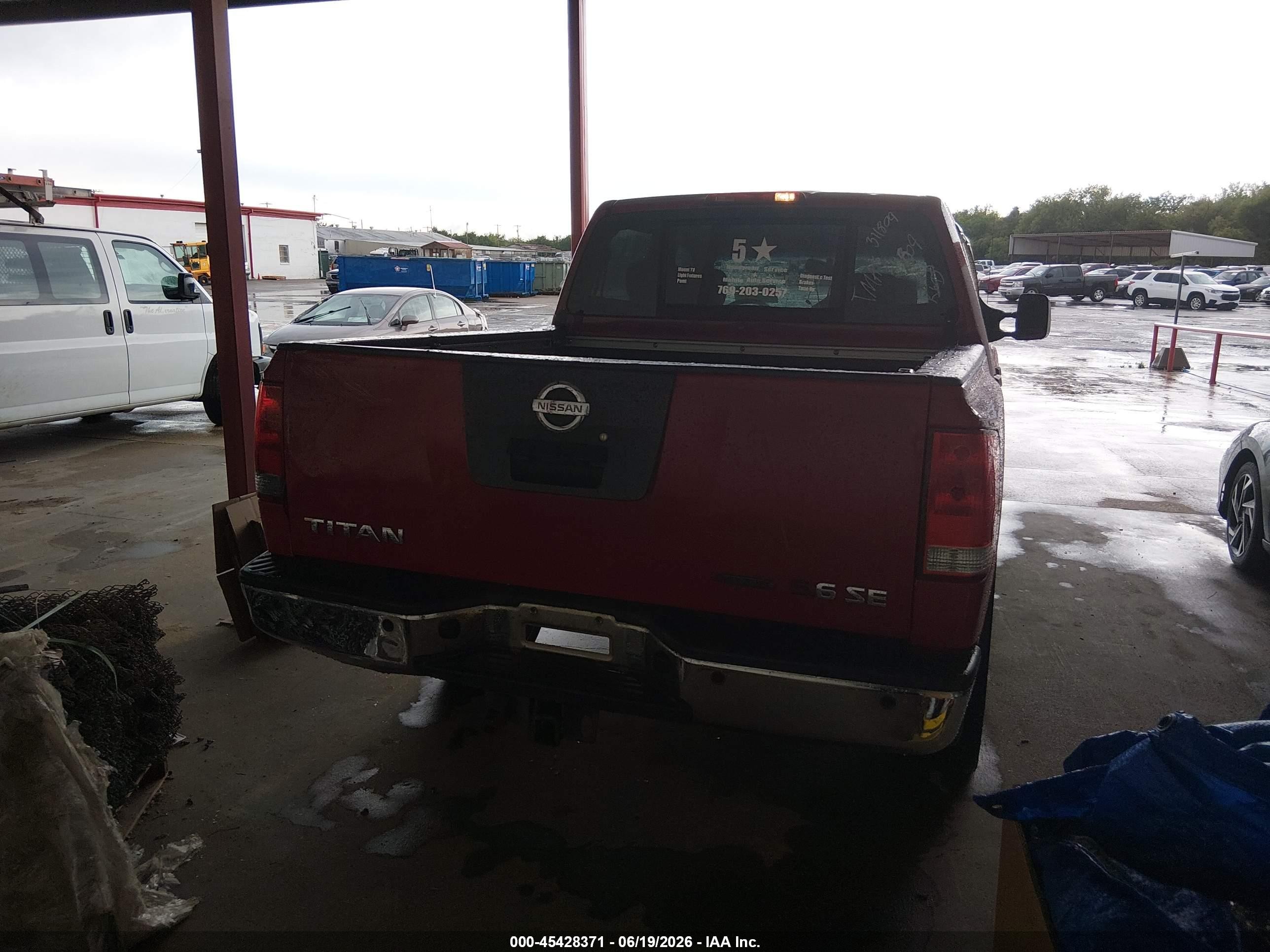 2010 Nissan Titan Se Red vin: 1N6BA0EDXAN311809