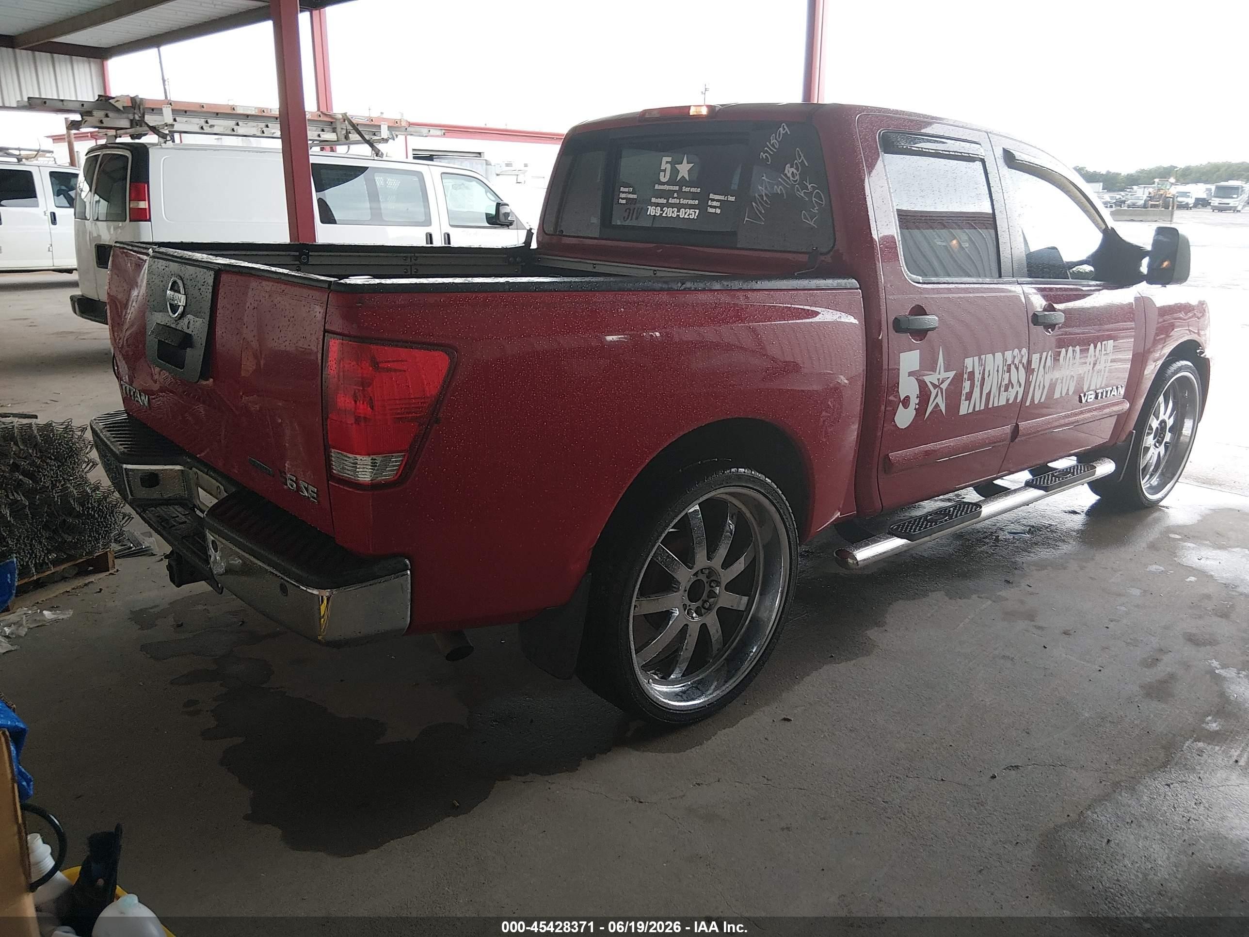 2010 Nissan Titan Se Red vin: 1N6BA0EDXAN311809
