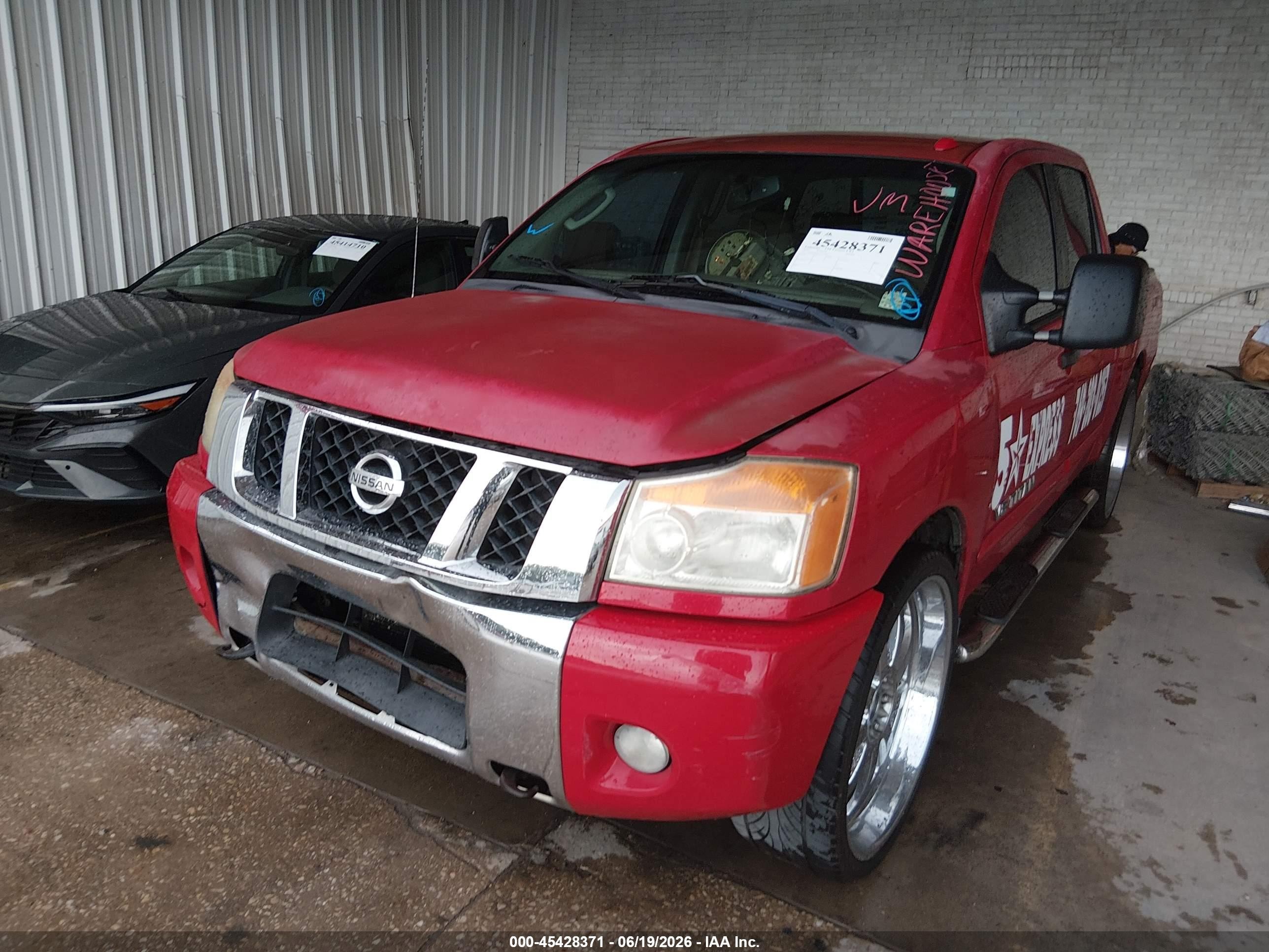 2010 Nissan Titan Se Red vin: 1N6BA0EDXAN311809