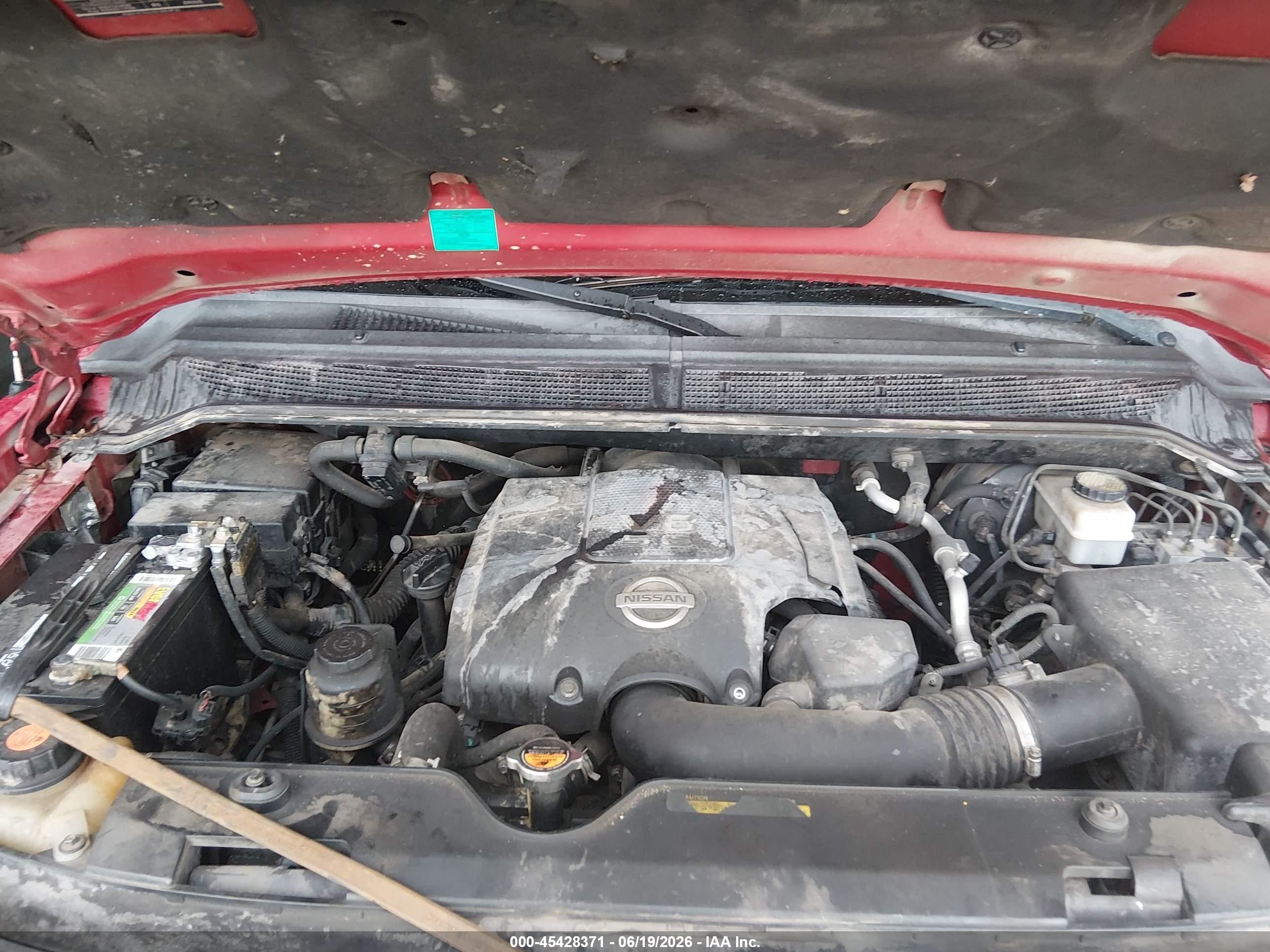 2010 Nissan Titan Se Red vin: 1N6BA0EDXAN311809