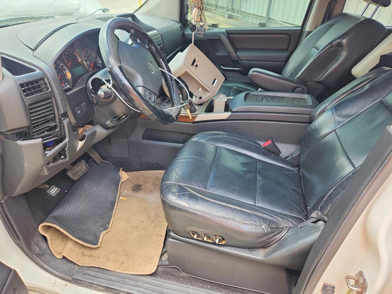 2010 Nissan Titan Se White vin: 1N6BA0EDXAN313723