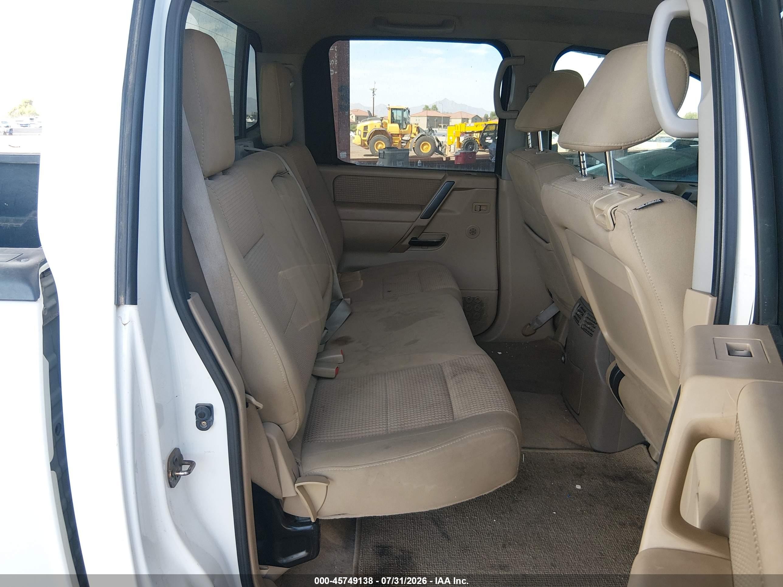 2012 Nissan Titan Sv White vin: 1N6BA0EDXCN308203