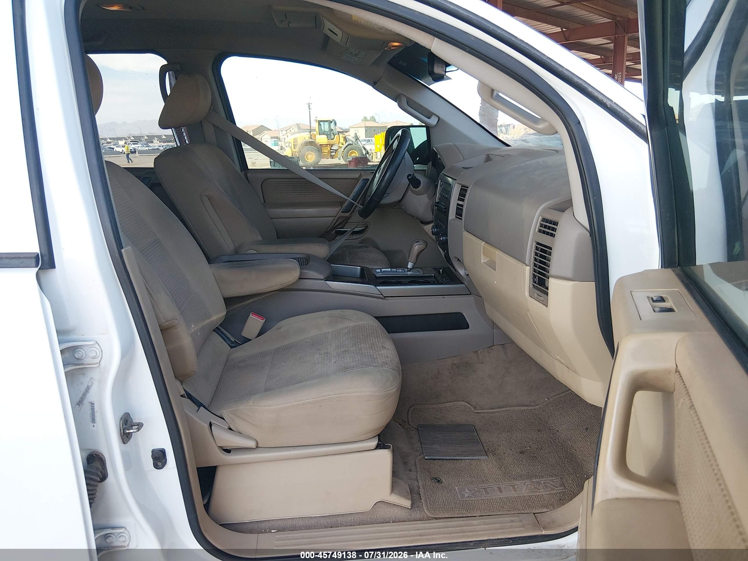 2012 Nissan Titan Sv White vin: 1N6BA0EDXCN308203