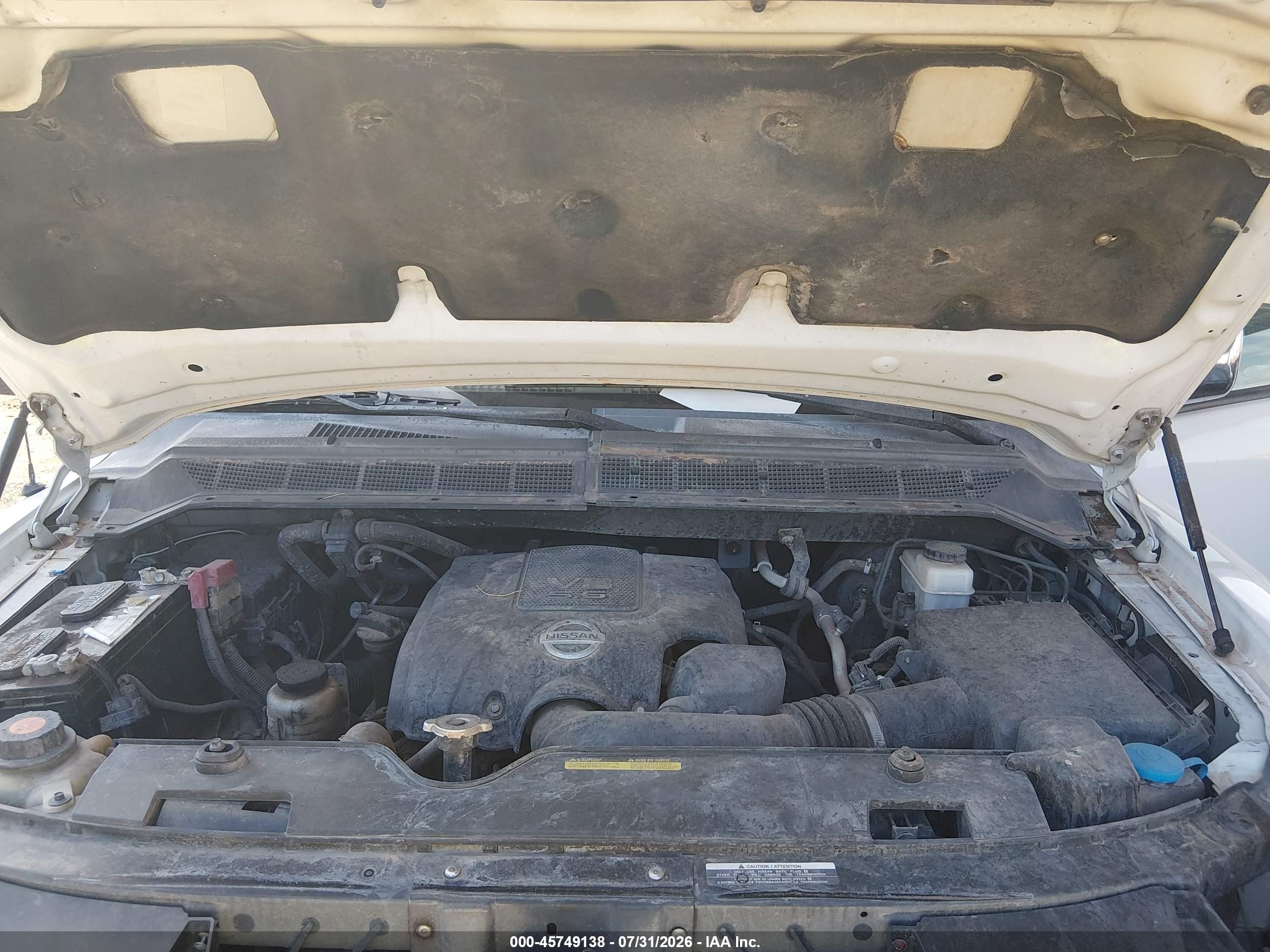 2012 Nissan Titan Sv White vin: 1N6BA0EDXCN308203