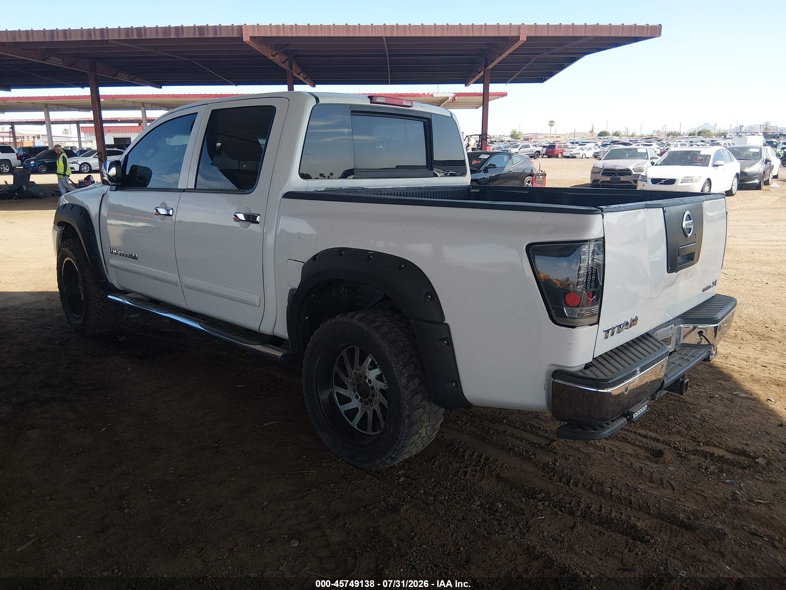 2012 Nissan Titan Sv White vin: 1N6BA0EDXCN308203