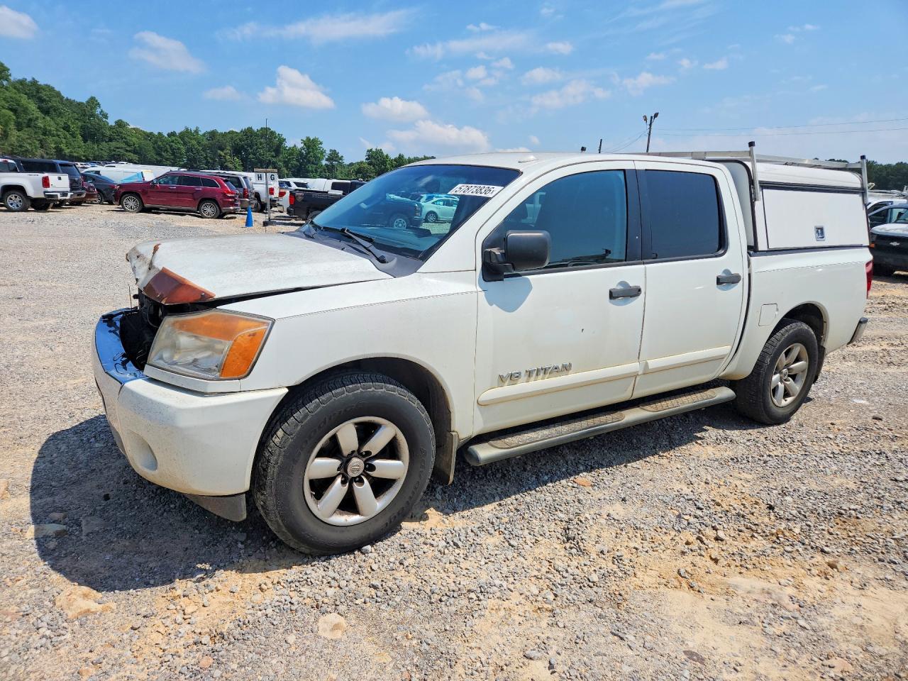 2013 Nissan Titan Sv White vin: 1N6BA0EDXDN312012