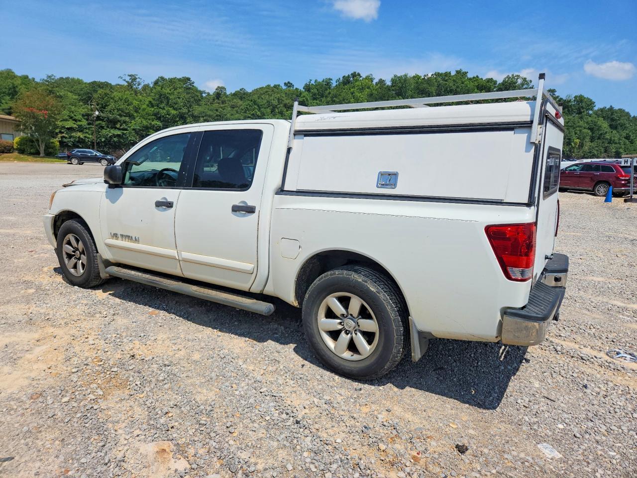2013 Nissan Titan Sv White vin: 1N6BA0EDXDN312012