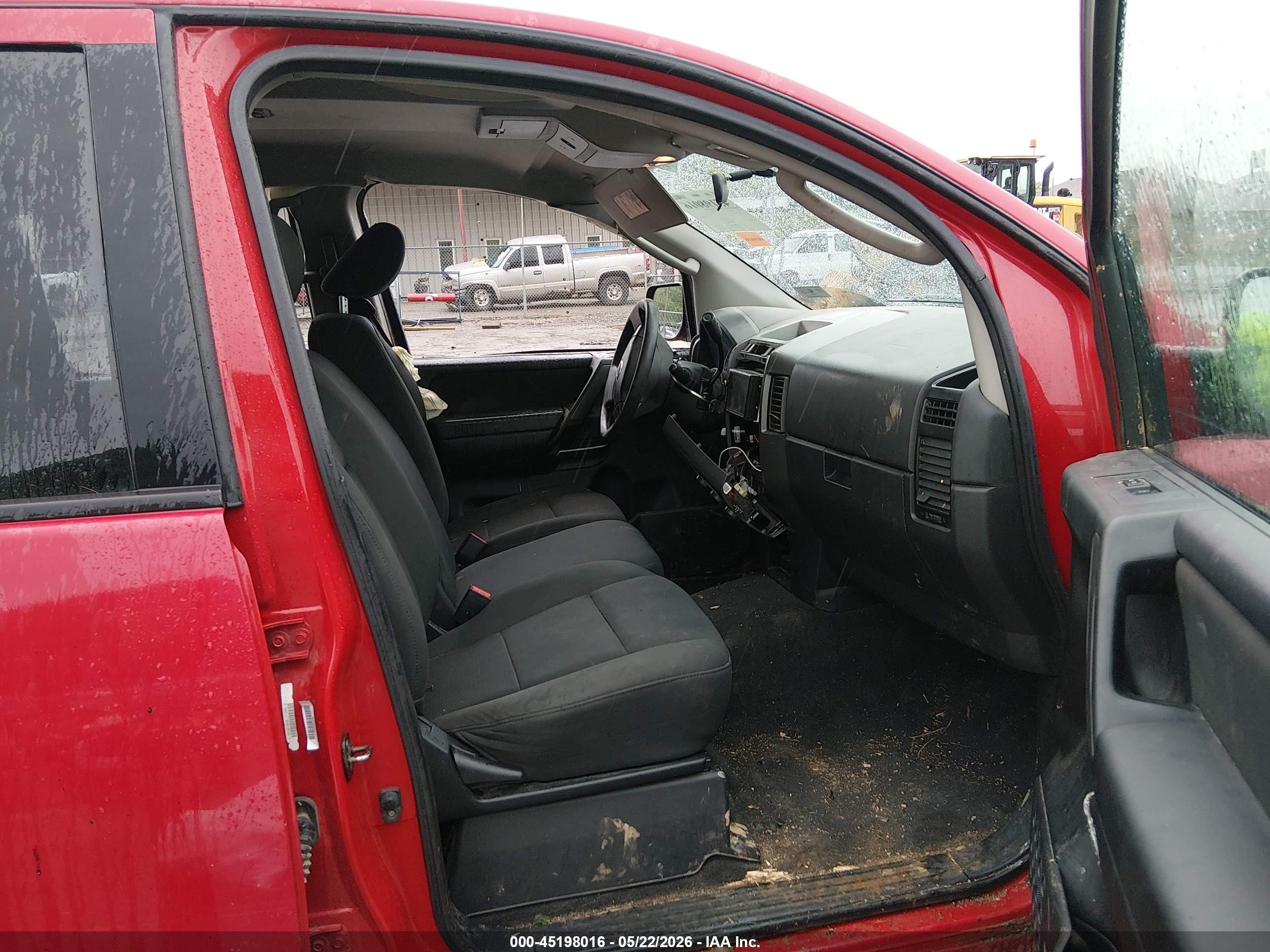 2010 Nissan Titan Xe Red vin: 1N6BA0EJ0AN317737