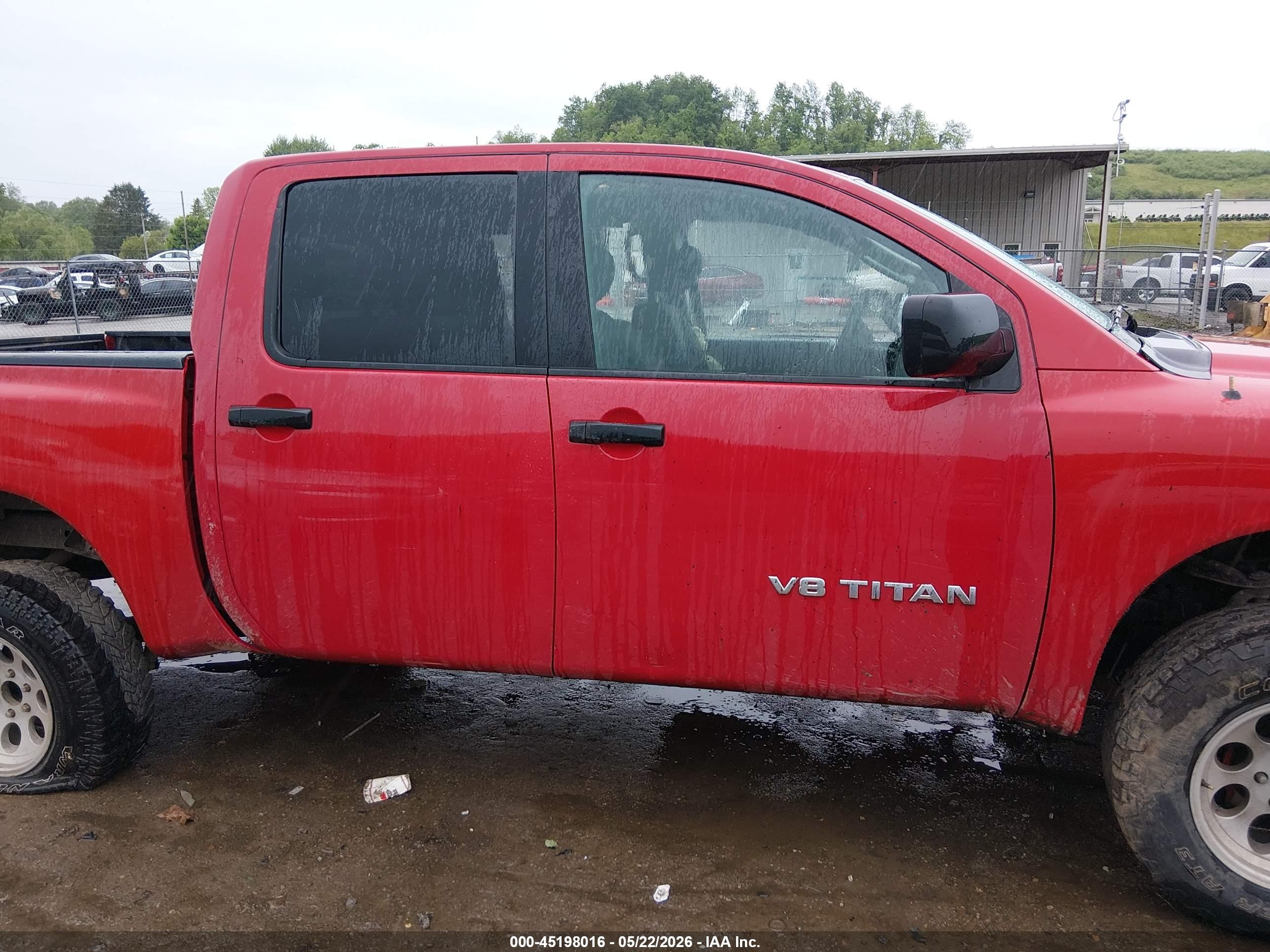 2010 Nissan Titan Xe Red vin: 1N6BA0EJ0AN317737