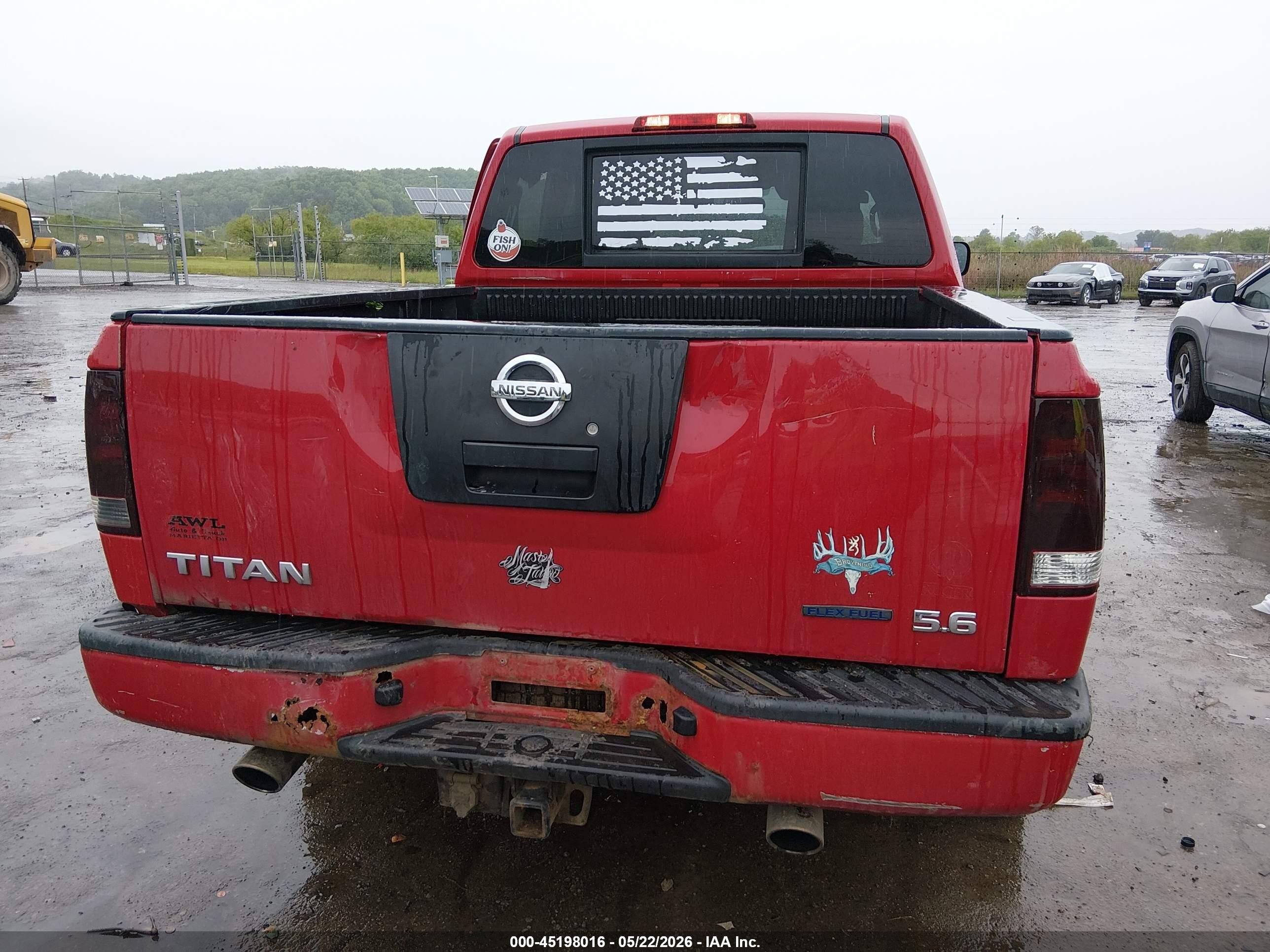 2010 Nissan Titan Xe Red vin: 1N6BA0EJ0AN317737