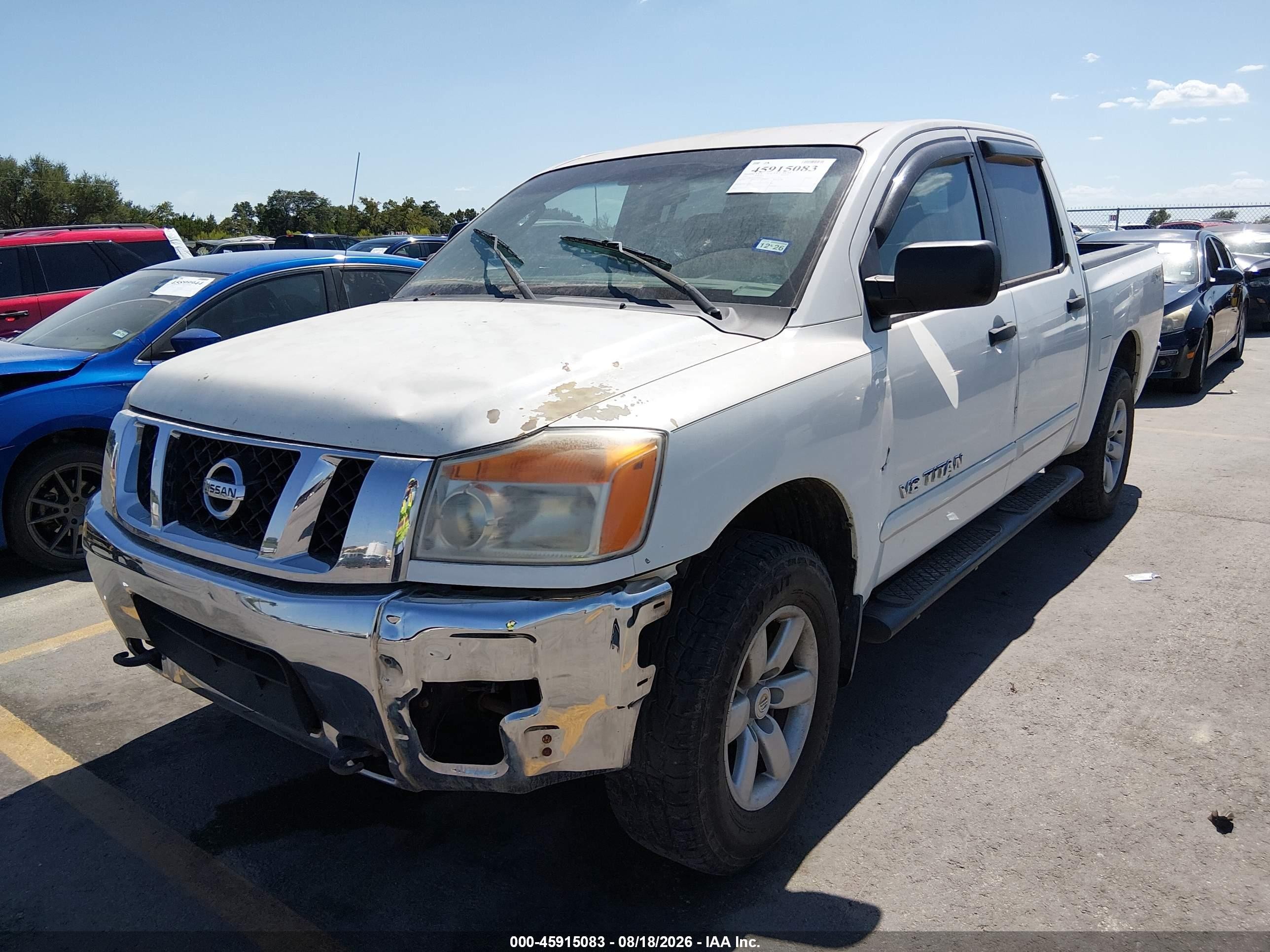 2010 Nissan Titan Se White vin: 1N6BA0EJ2AN325421