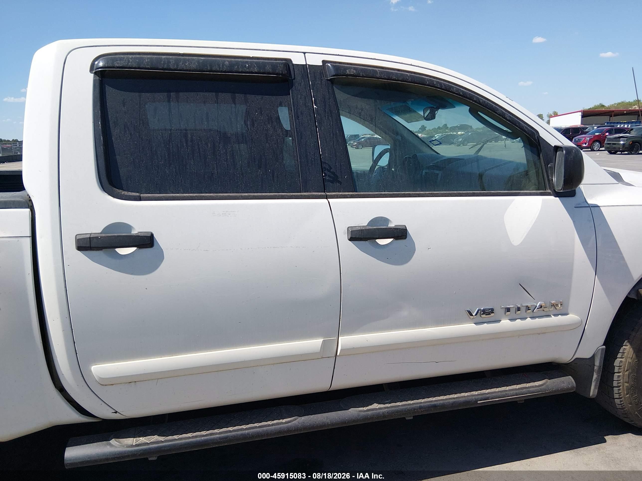 2010 Nissan Titan Se White vin: 1N6BA0EJ2AN325421