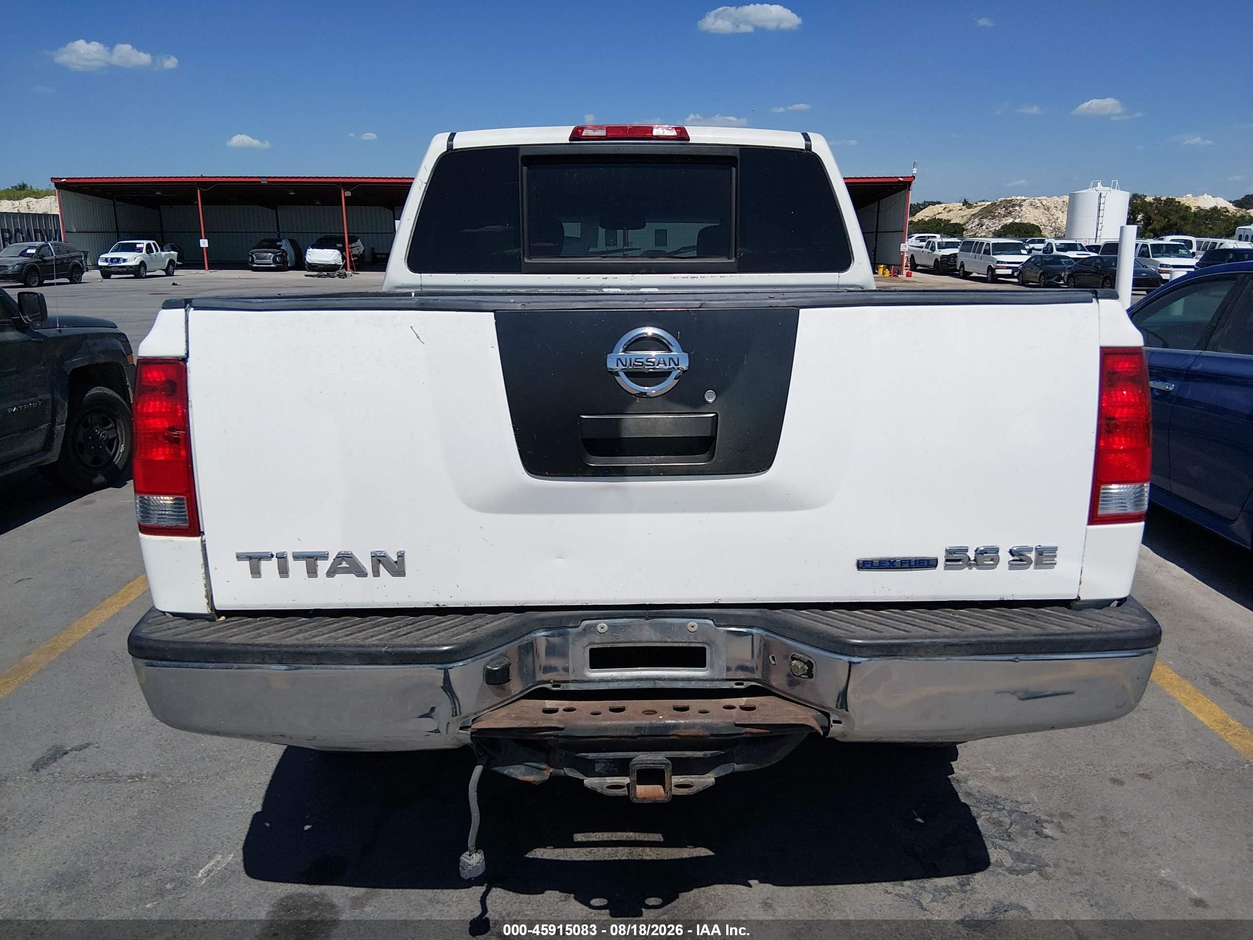 2010 Nissan Titan Se White vin: 1N6BA0EJ2AN325421