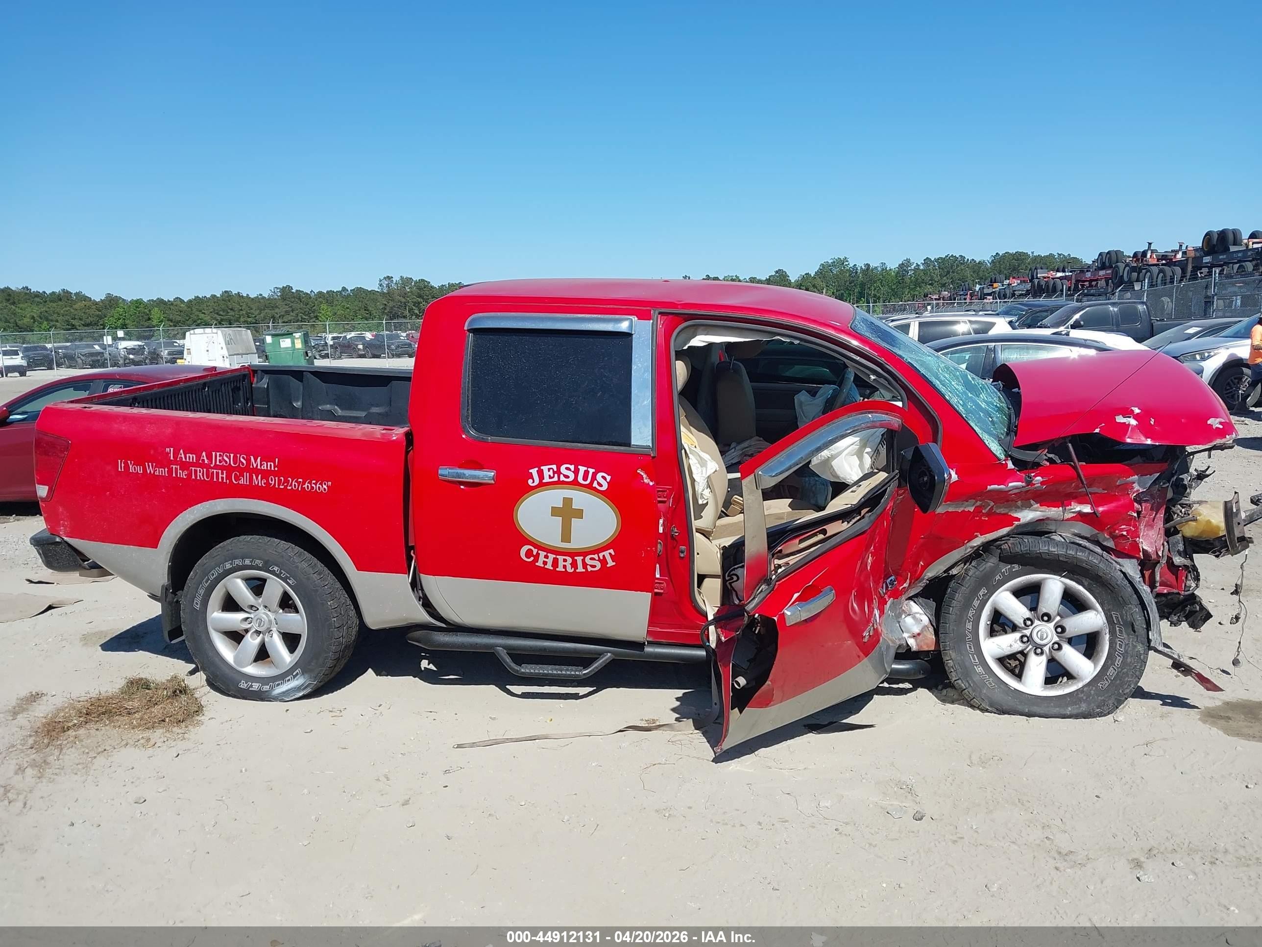 2010 Nissan Titan Xe Красный vin: 1N6BA0EJ4AN304893