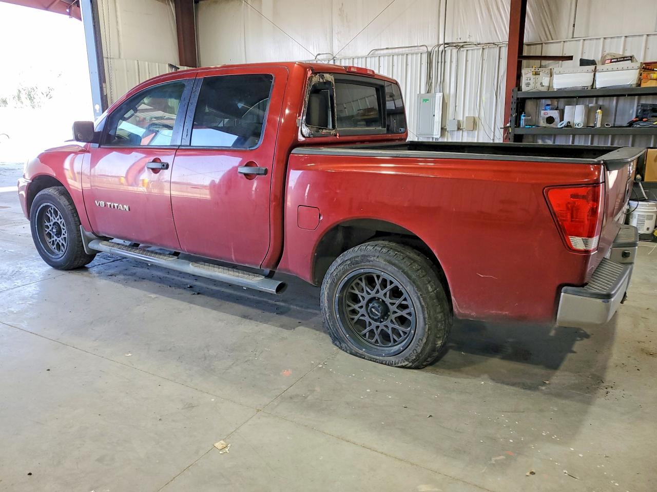 2014 Nissan Titan S Burgundy vin: 1N6BA0EJ4EN515159