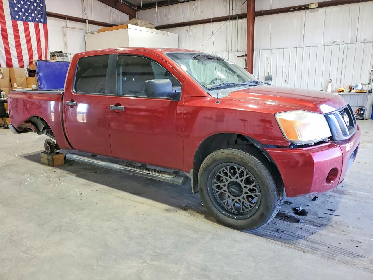 2014 Nissan Titan S Burgundy vin: 1N6BA0EJ4EN515159