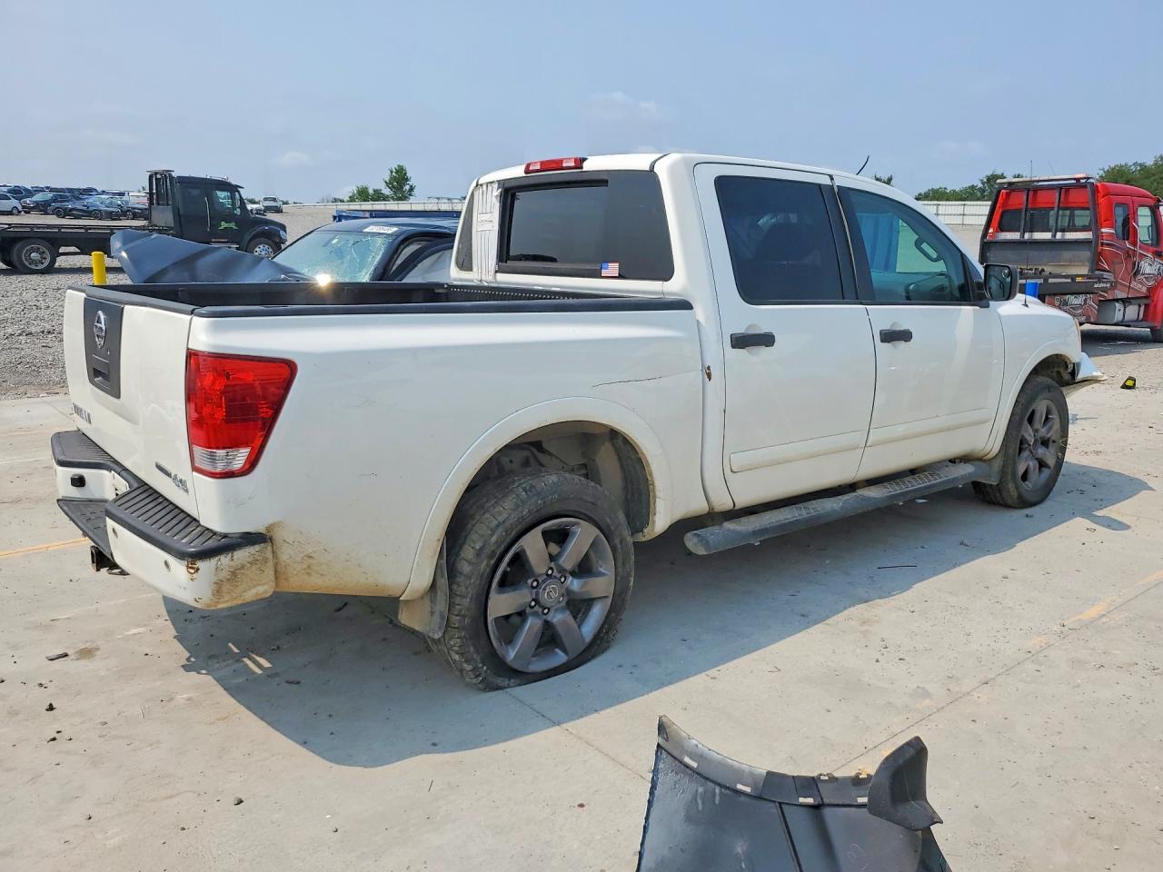 2012 Nissan Titan S White vin: 1N6BA0EJ7CN328270