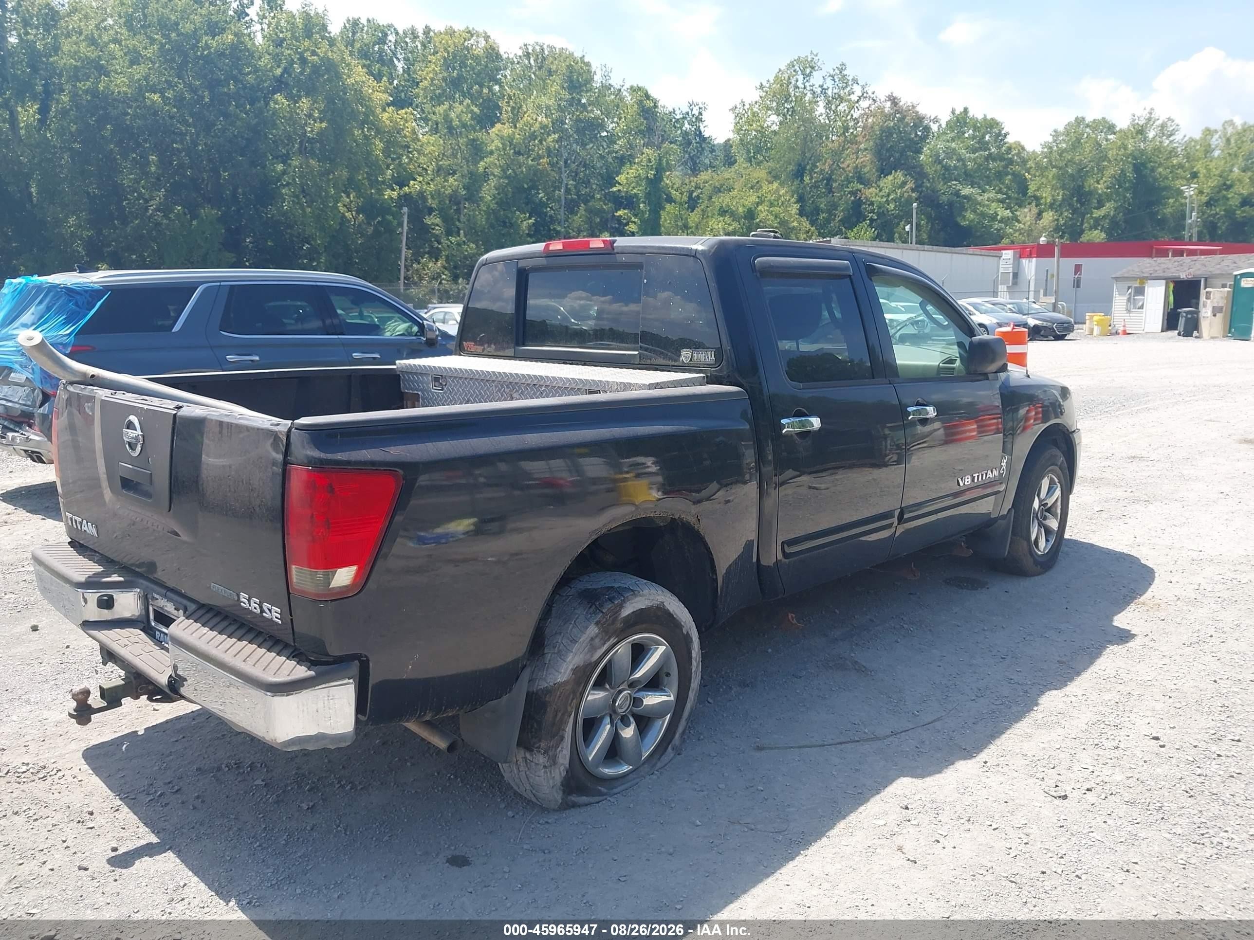 2010 Nissan Titan Se Black vin: 1N6BA0EJ9AN302220
