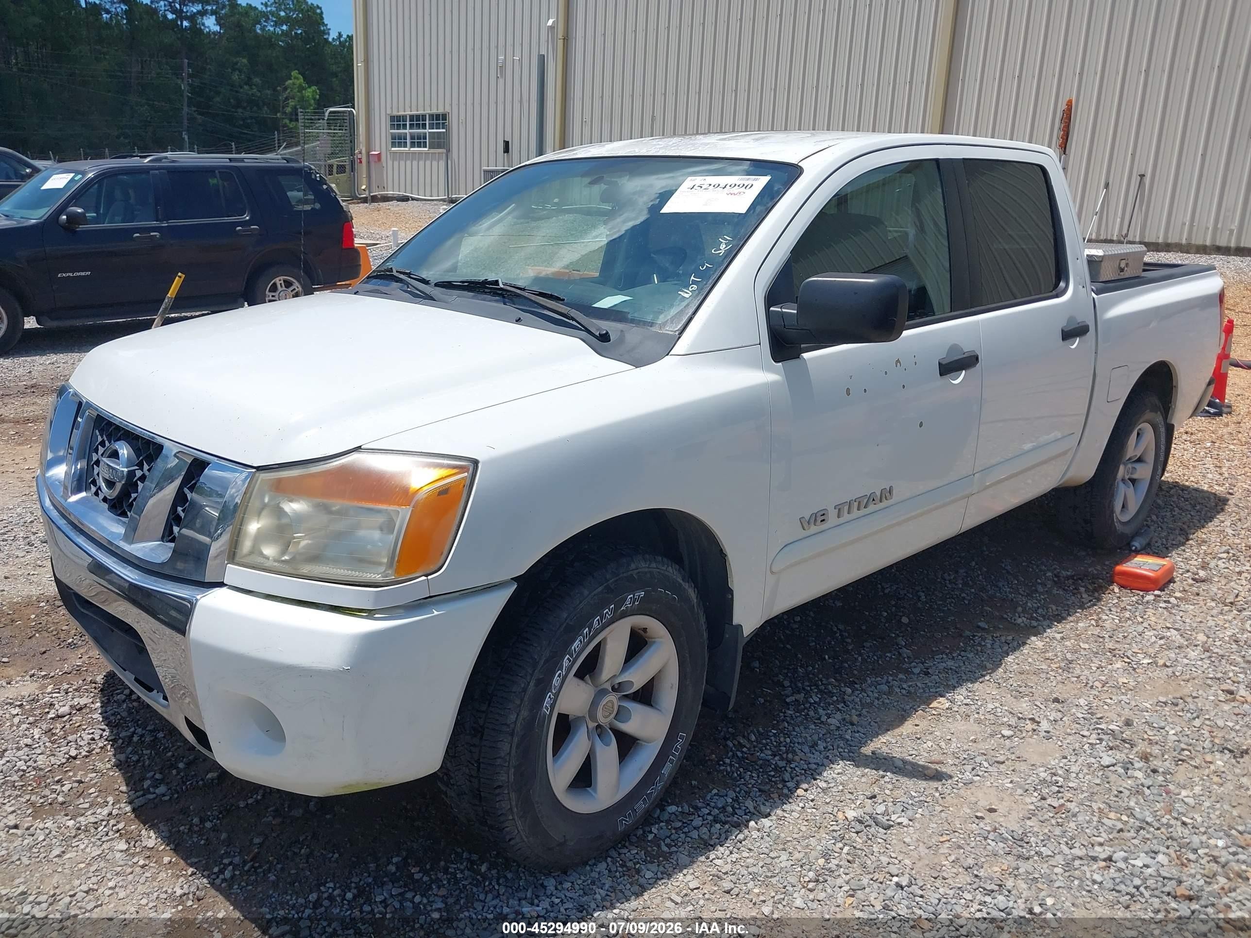 2010 Nissan Titan Se White vin: 1N6BA0EK1AN308554