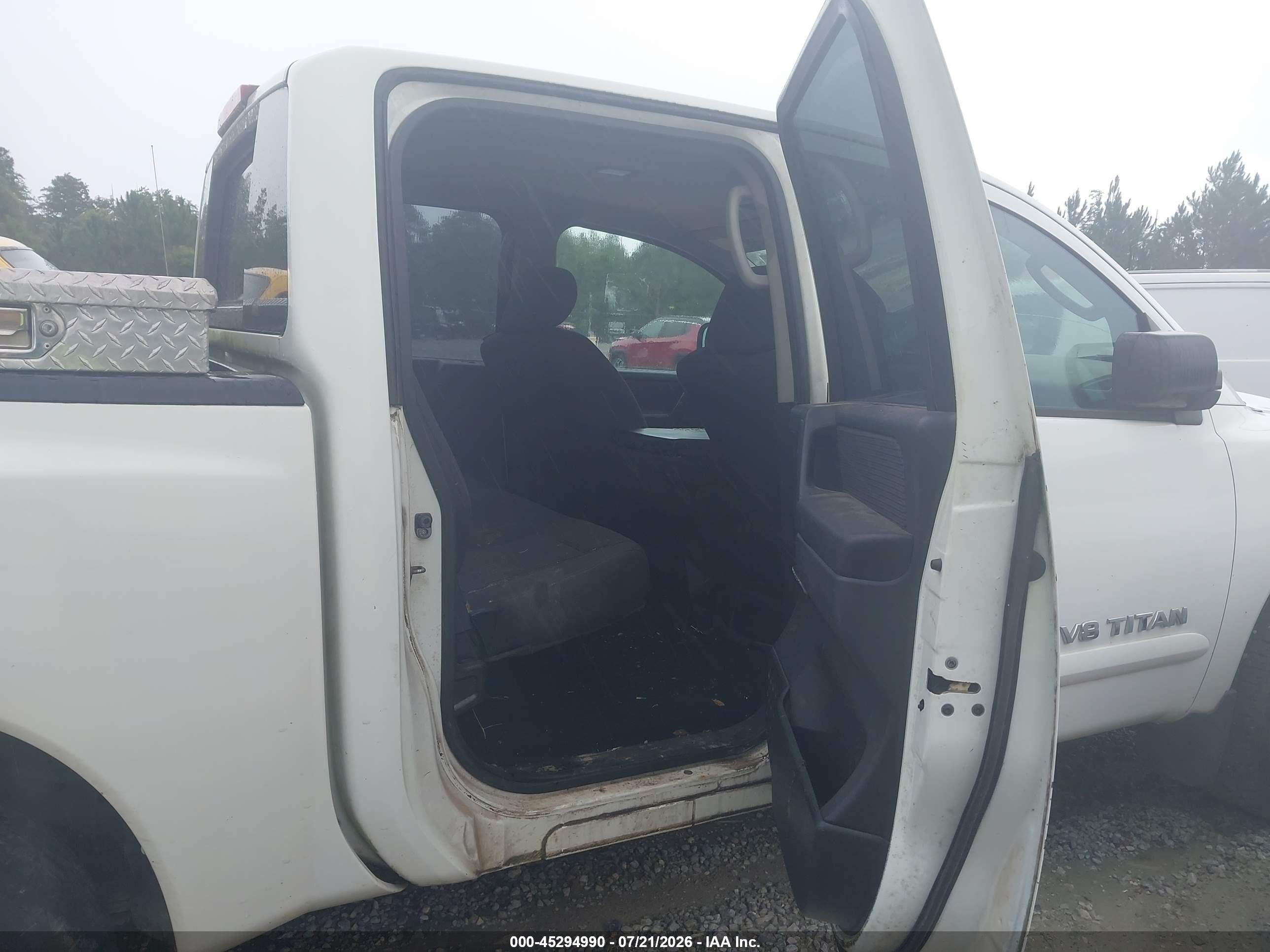 2010 Nissan Titan Se White vin: 1N6BA0EK1AN308554