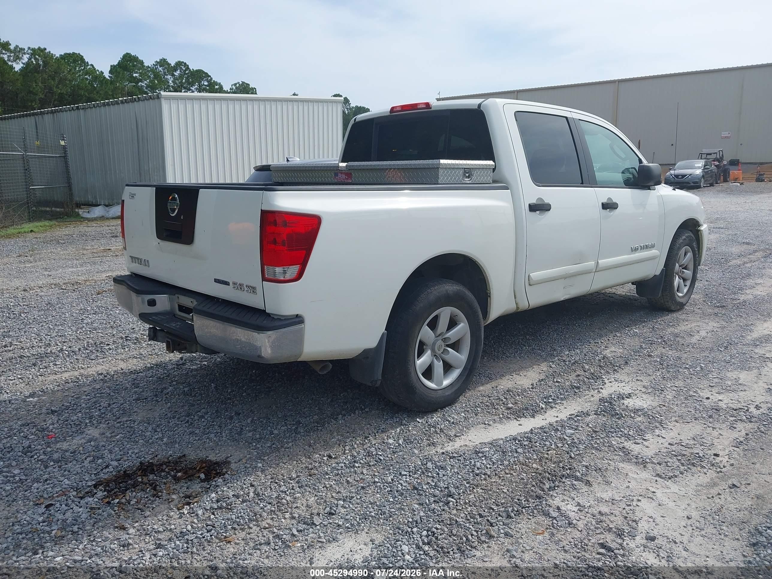 2010 Nissan Titan Se White vin: 1N6BA0EK1AN308554
