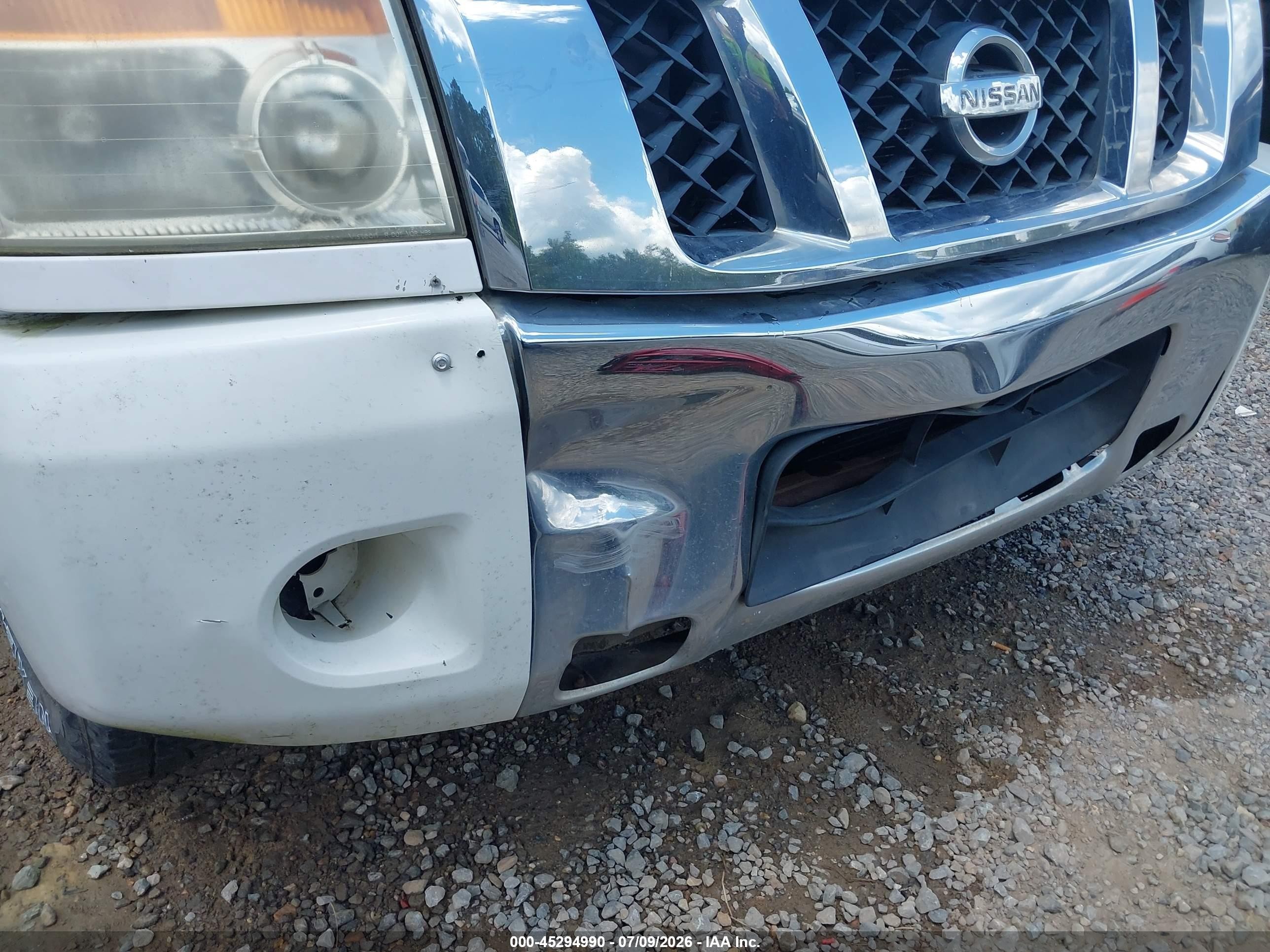 2010 Nissan Titan Se White vin: 1N6BA0EK1AN308554