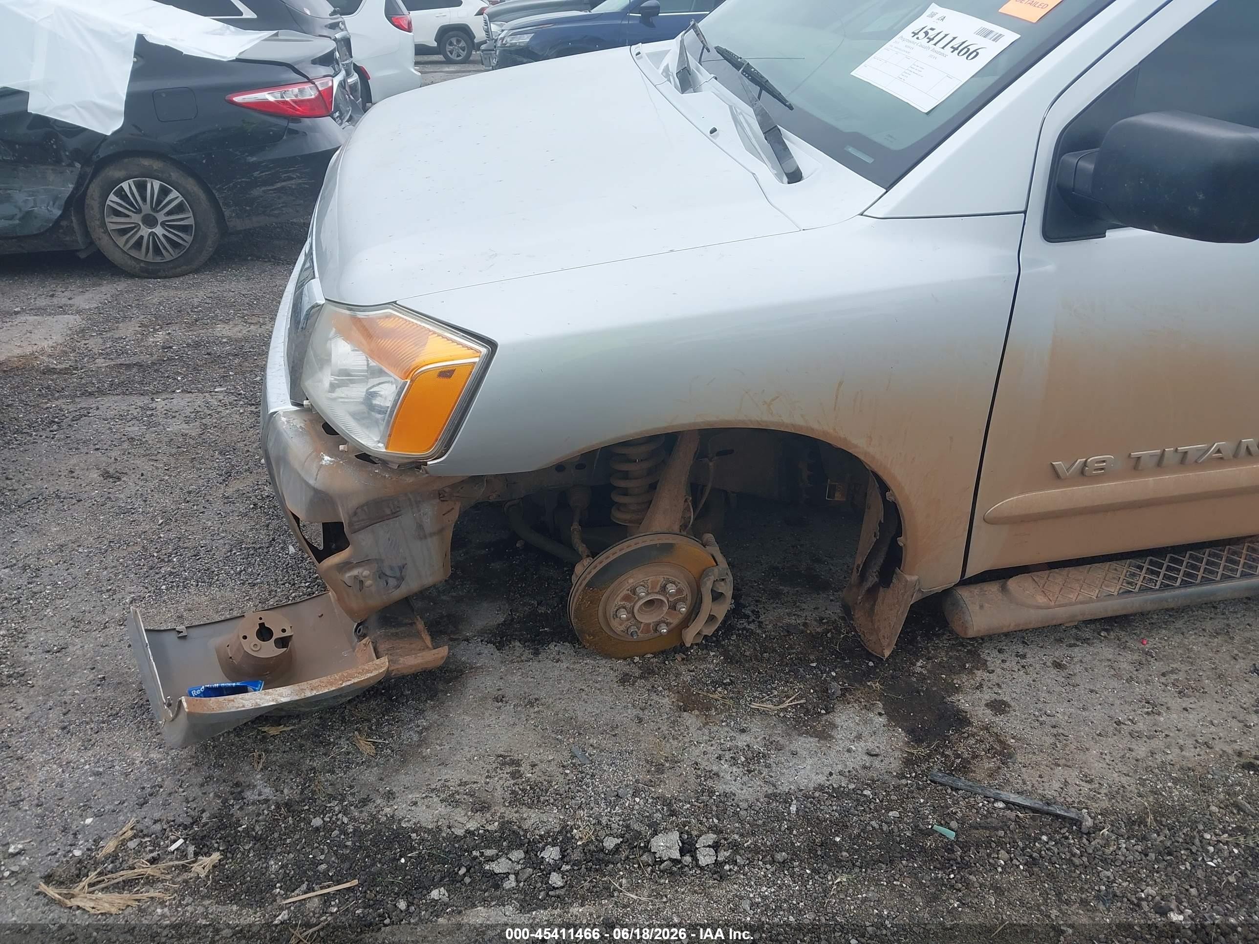 2013 Nissan Titan Sv Серебряный vin: 1N6BA0EK1DN304282