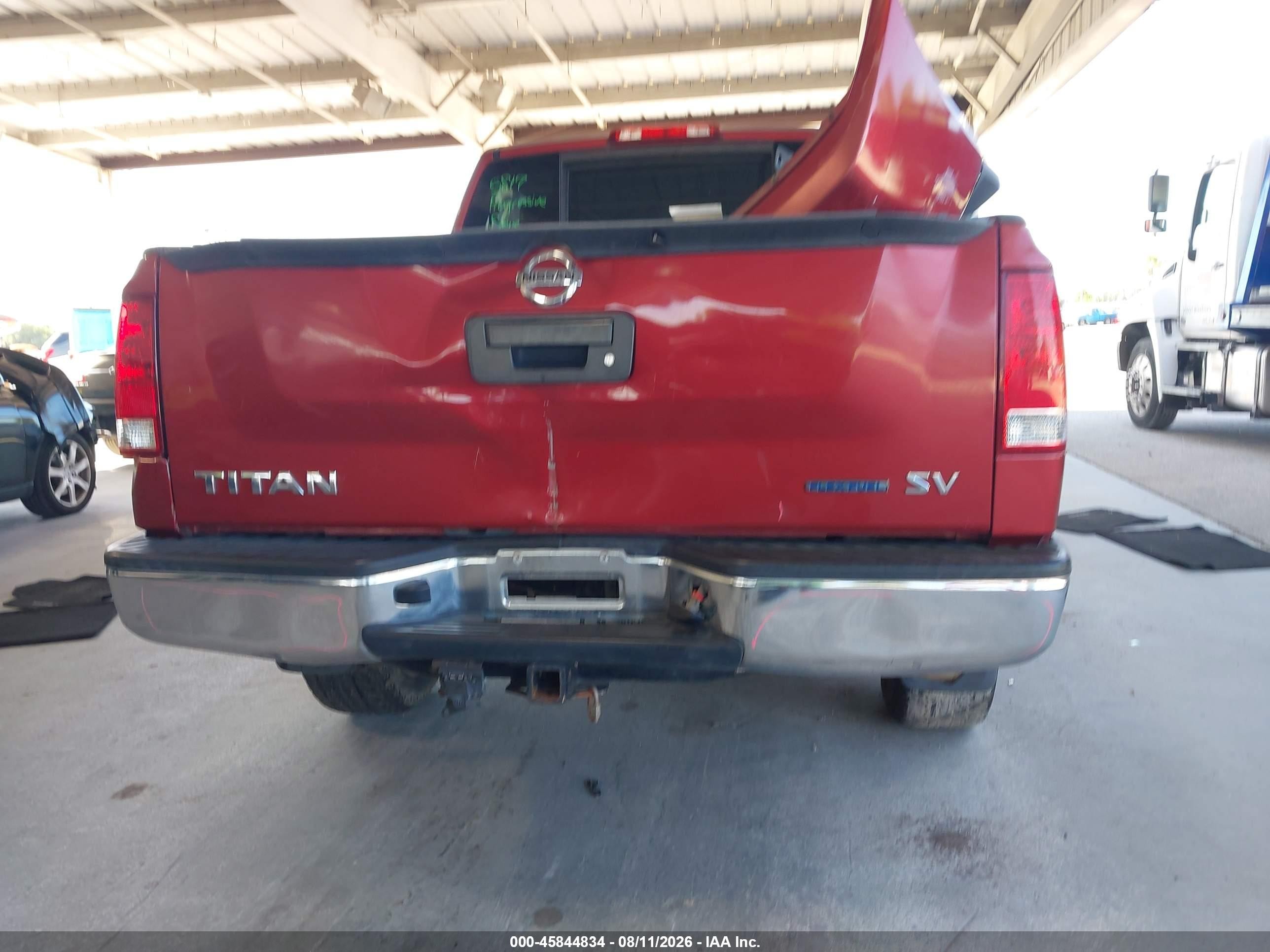 2013 Nissan Titan Sv Red vin: 1N6BA0EK3DN312755