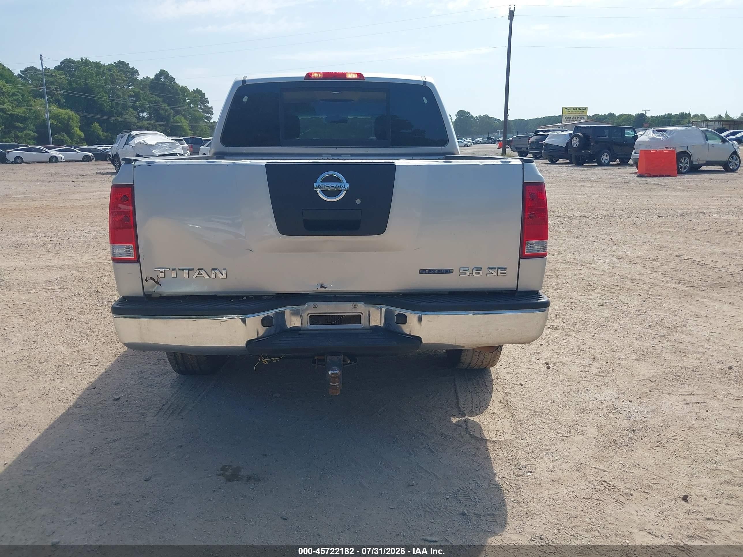 2010 Nissan Titan Se Silver vin: 1N6BA0EK5AN321372