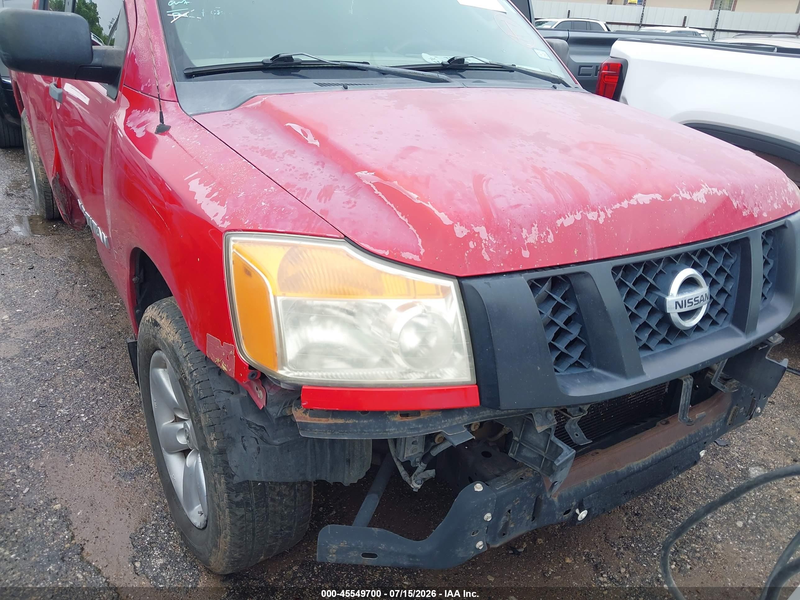 2011 Nissan Titan S Красный vin: 1N6BA0EK6BN321933