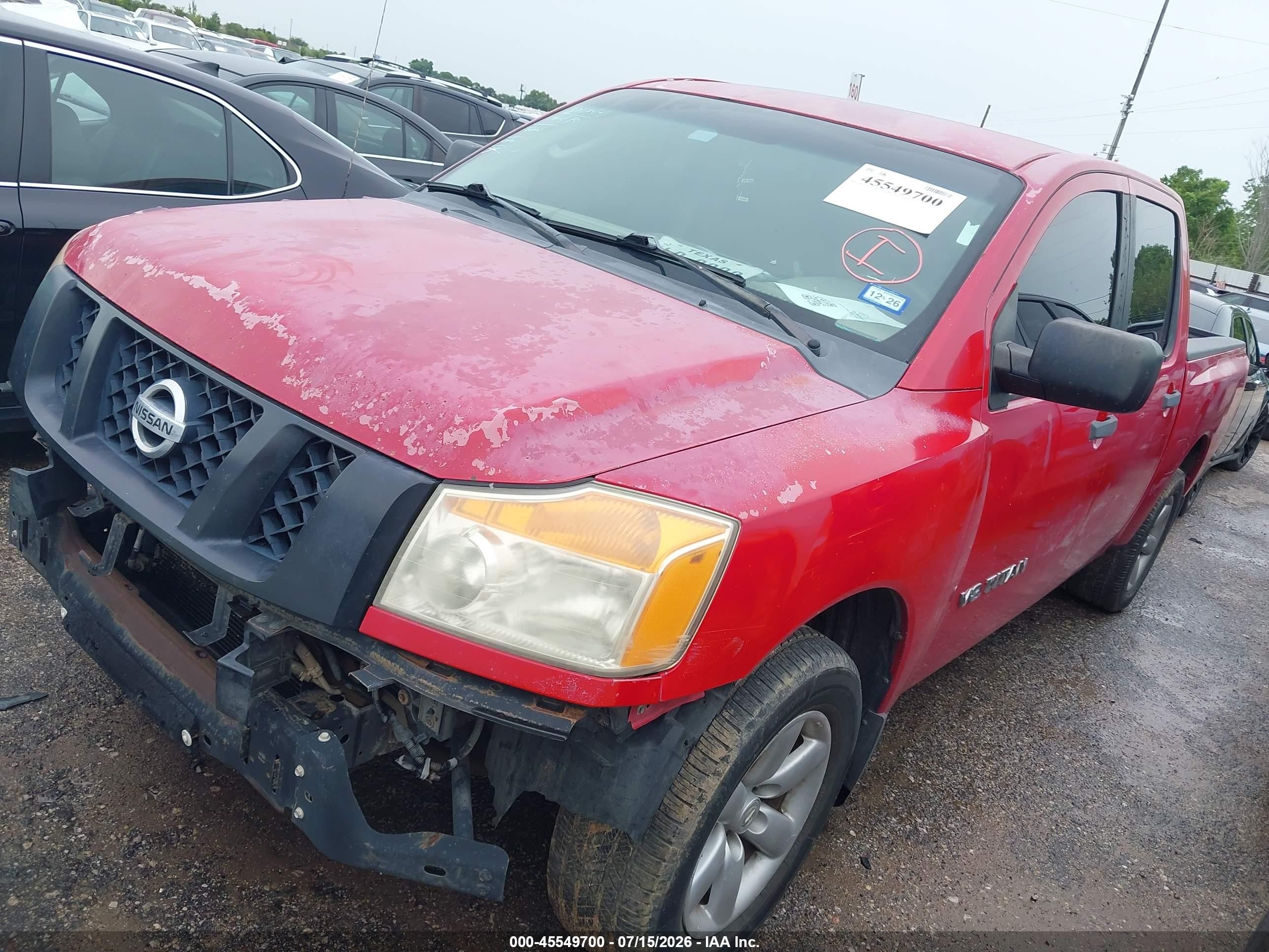 2011 Nissan Titan S Красный vin: 1N6BA0EK6BN321933