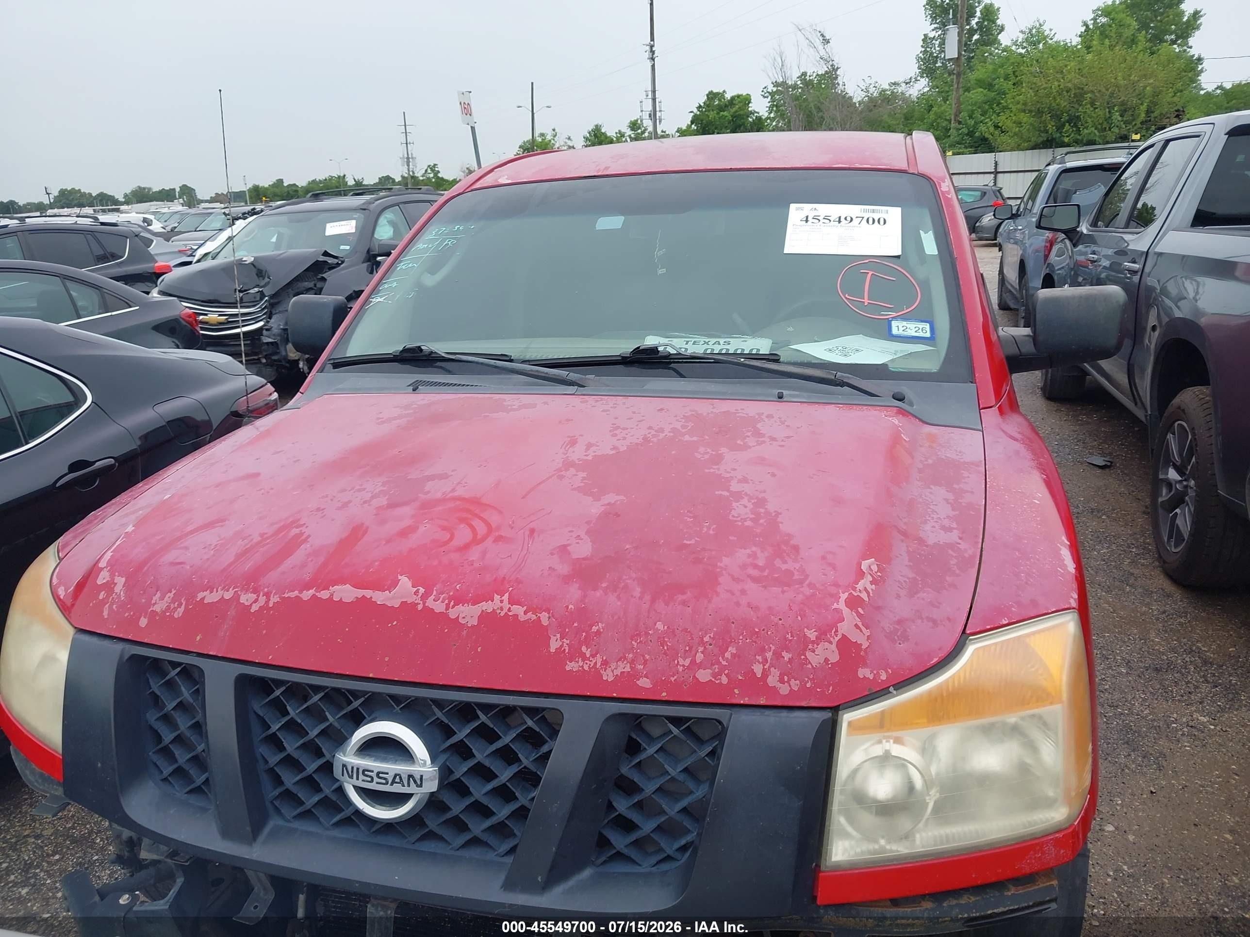 2011 Nissan Titan S Красный vin: 1N6BA0EK6BN321933