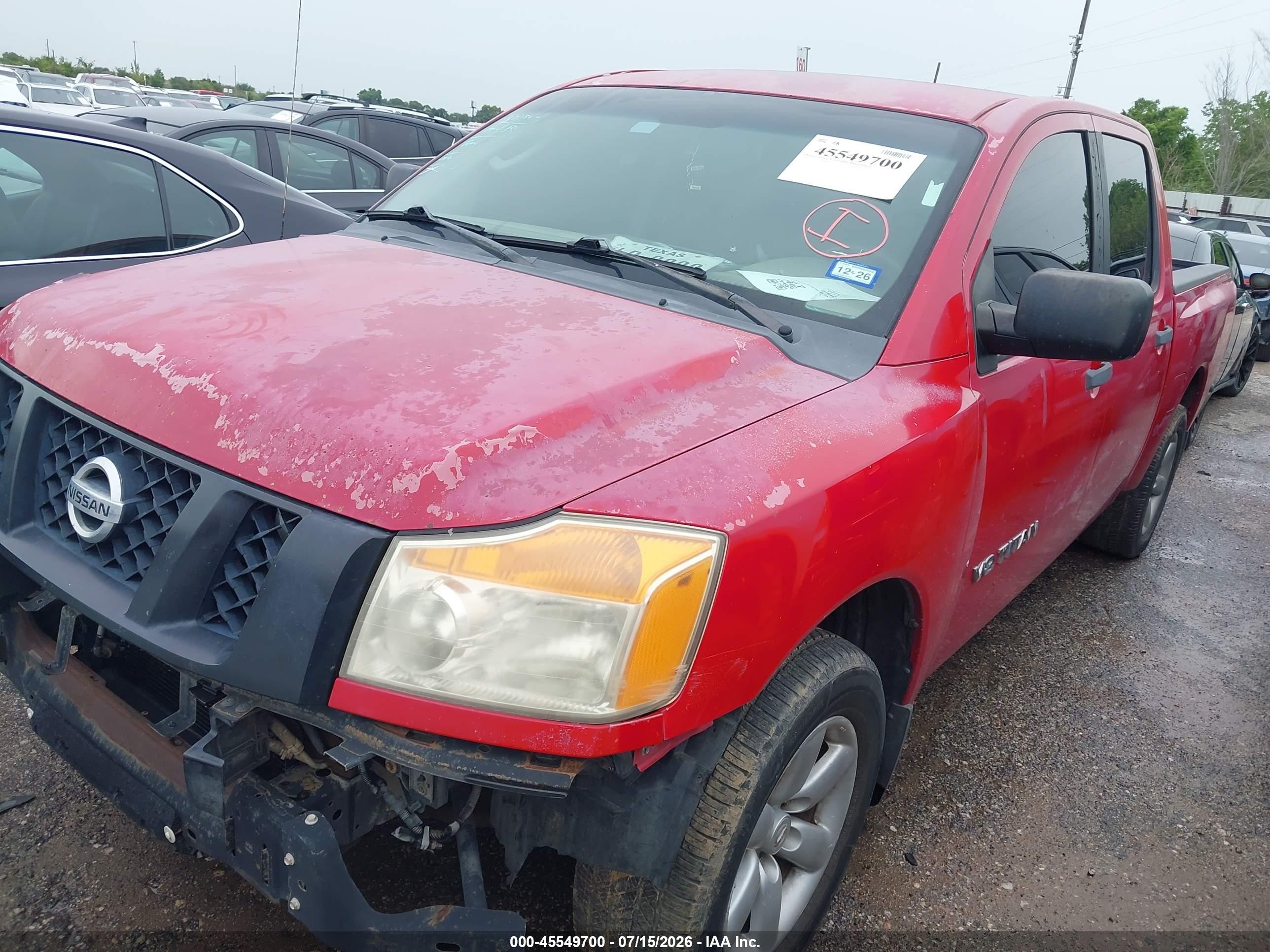 2011 Nissan Titan S Красный vin: 1N6BA0EK6BN321933