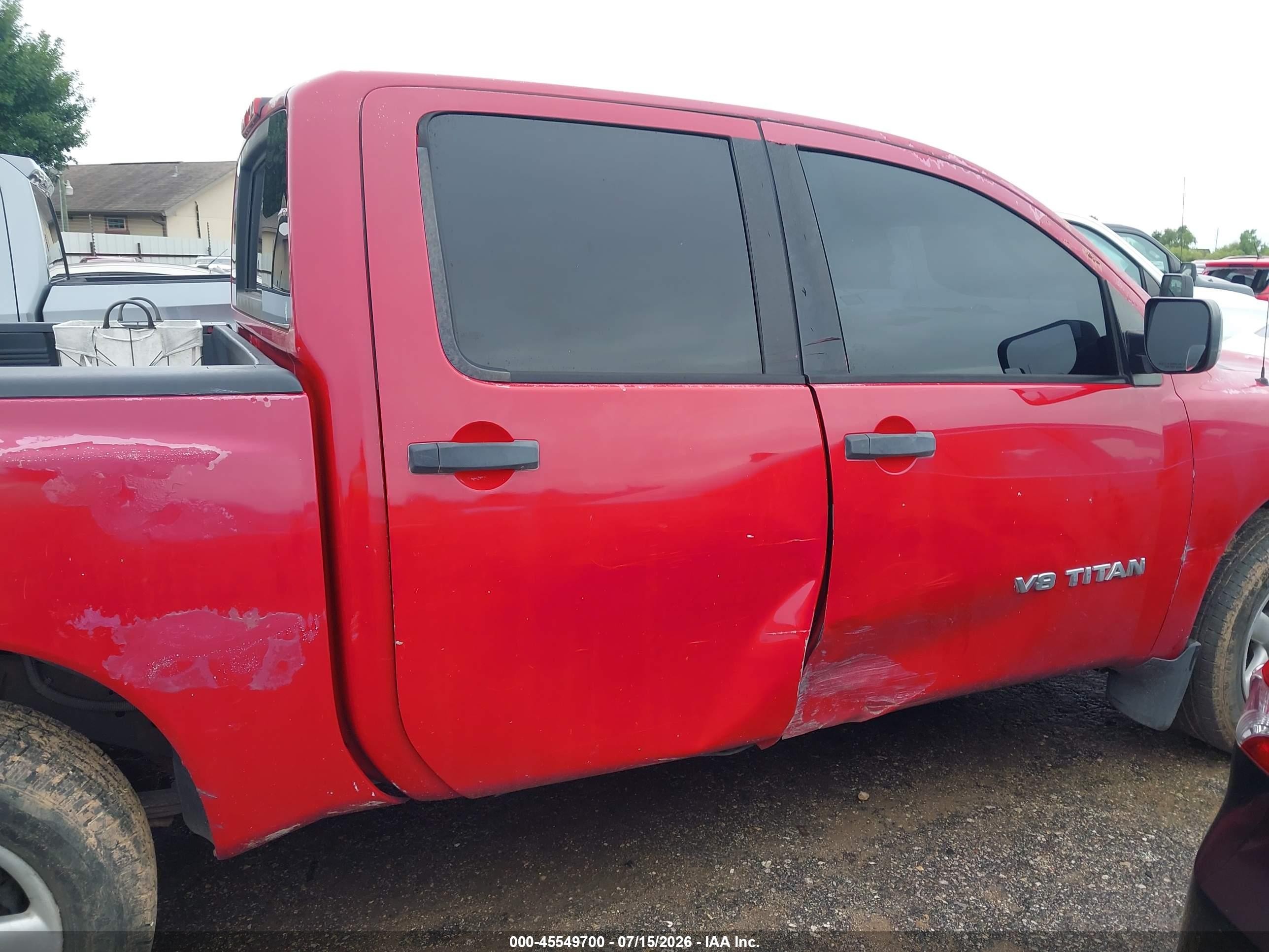 2011 Nissan Titan S Красный vin: 1N6BA0EK6BN321933