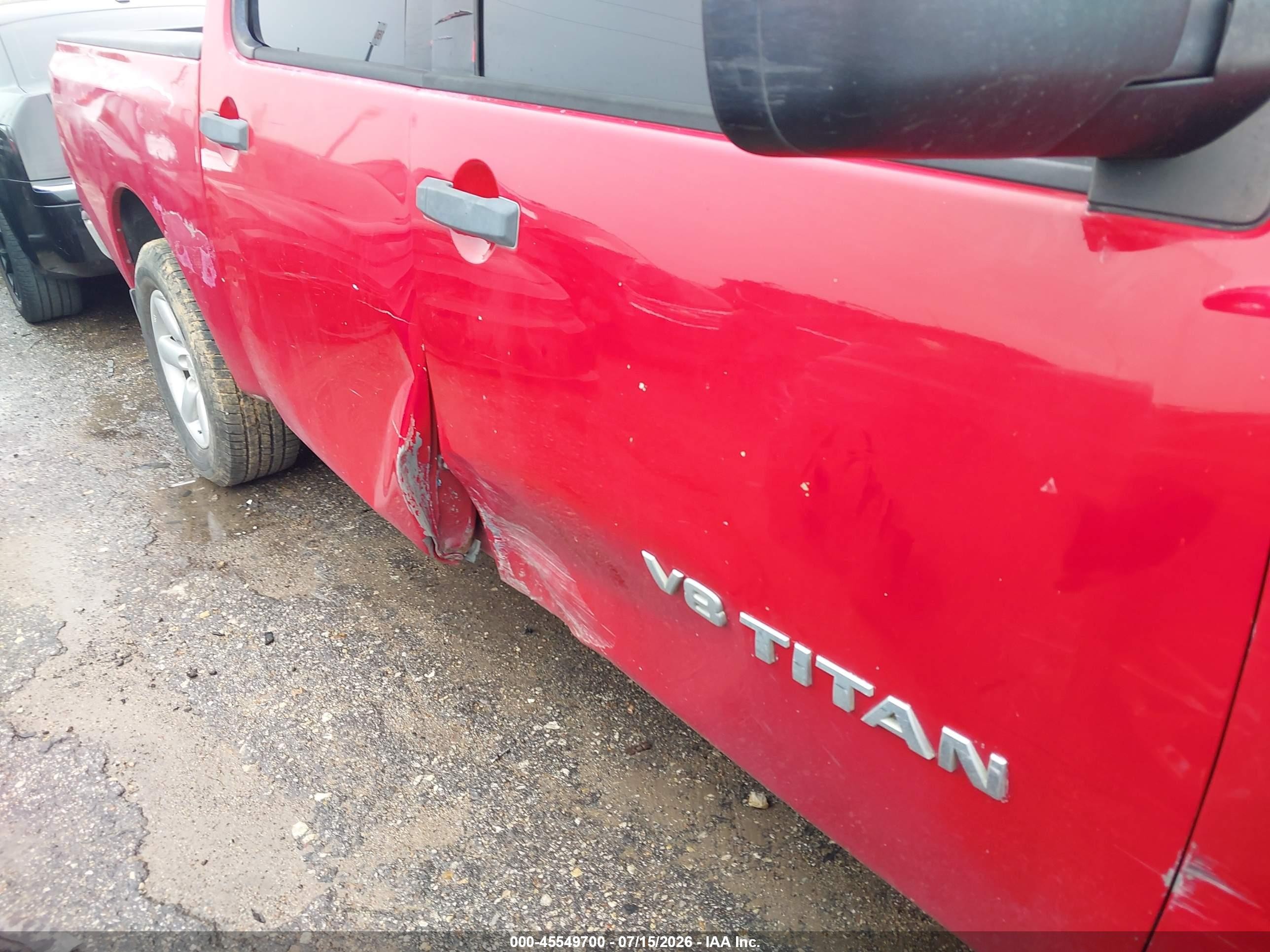 2011 Nissan Titan S Красный vin: 1N6BA0EK6BN321933