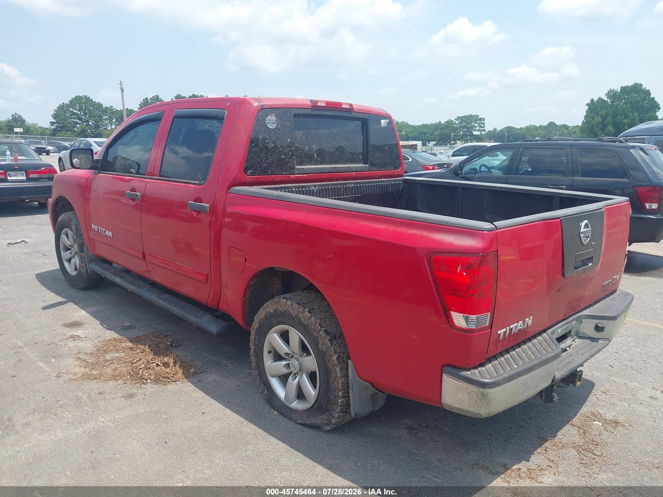 2011 Nissan Titan Sv Красный vin: 1N6BA0EK7BN310584