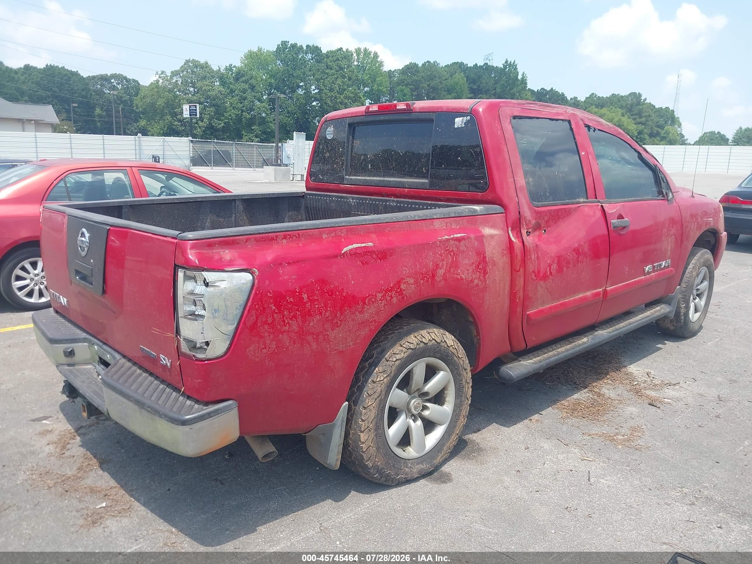 2011 Nissan Titan Sv Красный vin: 1N6BA0EK7BN310584