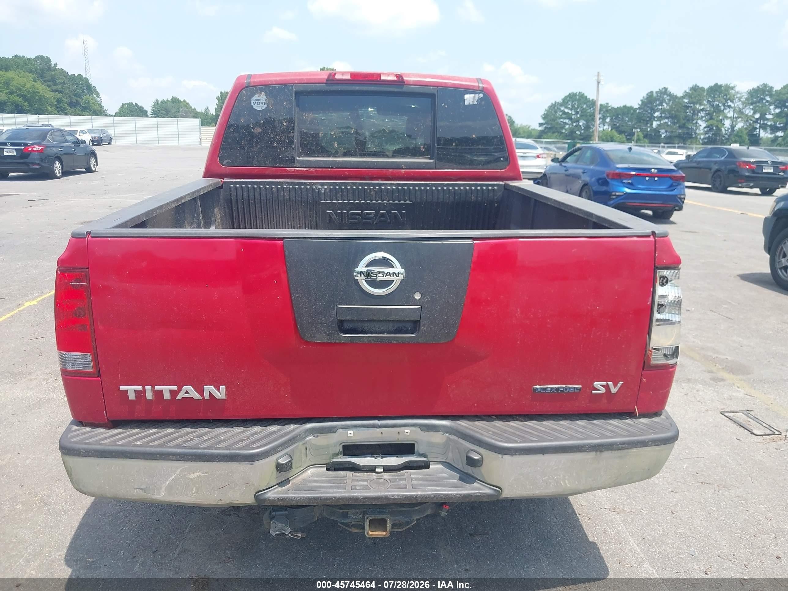 2011 Nissan Titan Sv Красный vin: 1N6BA0EK7BN310584
