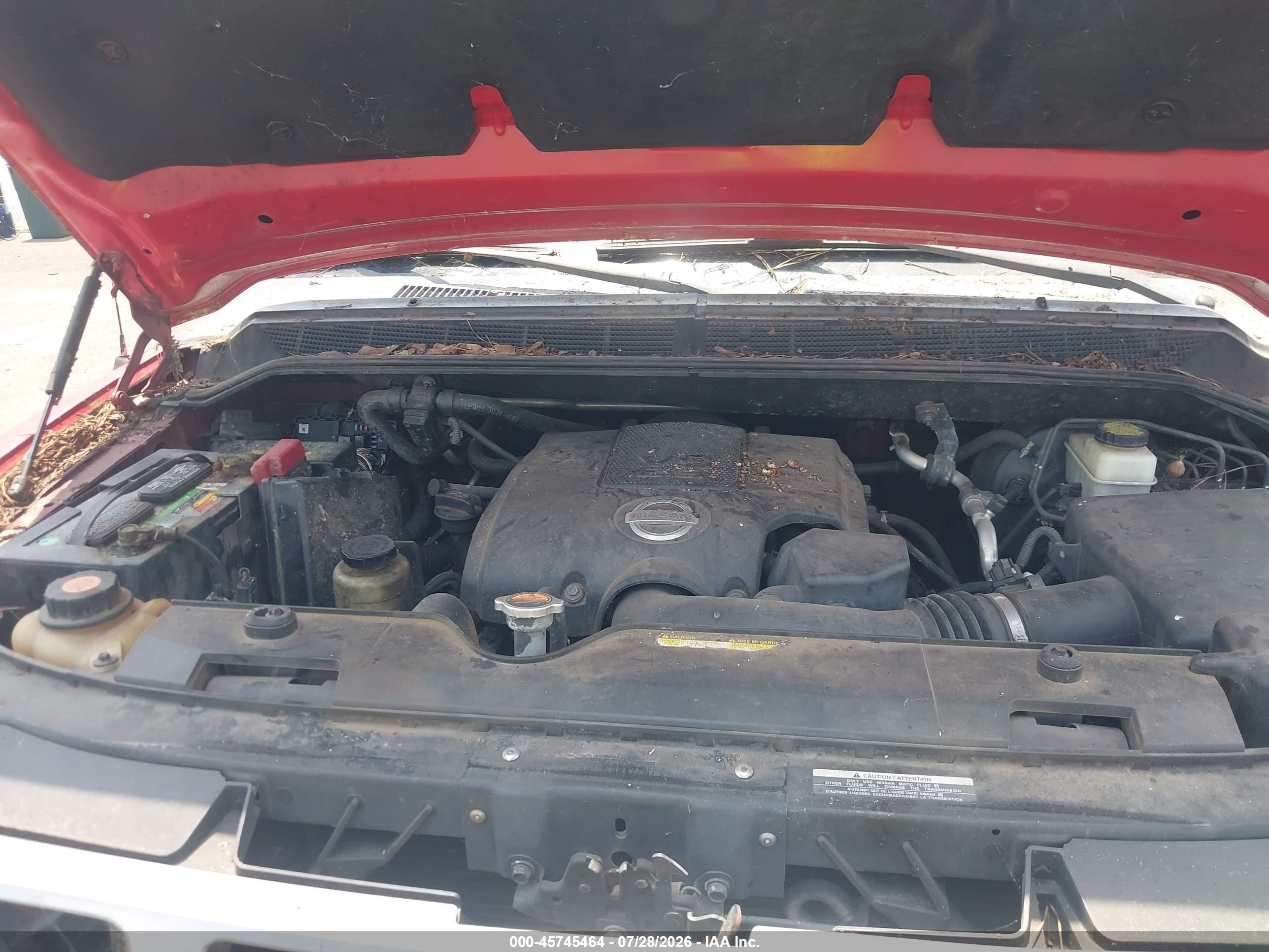 2011 Nissan Titan Sv Красный vin: 1N6BA0EK7BN310584