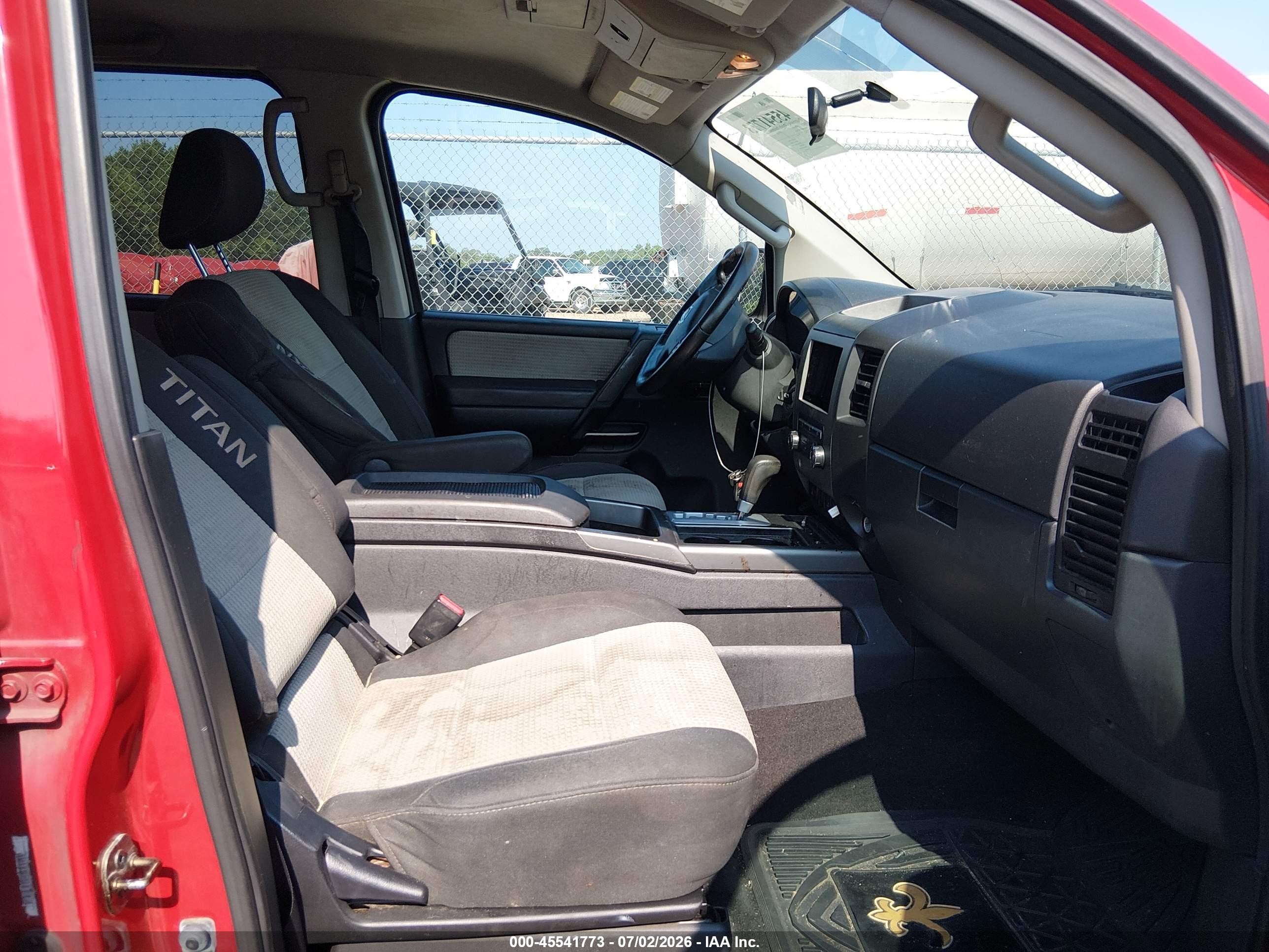 2012 Nissan Titan Sv Red vin: 1N6BA0EK7CN309629